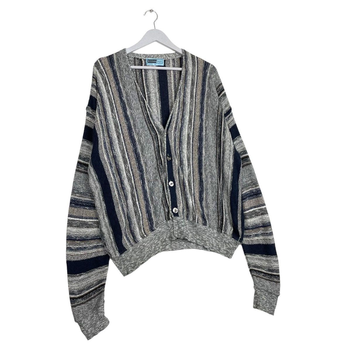 Aran Isles Knitwear × Japanese Brand 💥90s STEFANO DASSI ITALY KNIT CARDIGAN SWEATER Size US L / EU 52-54 / 3 - 3 Thumbnail