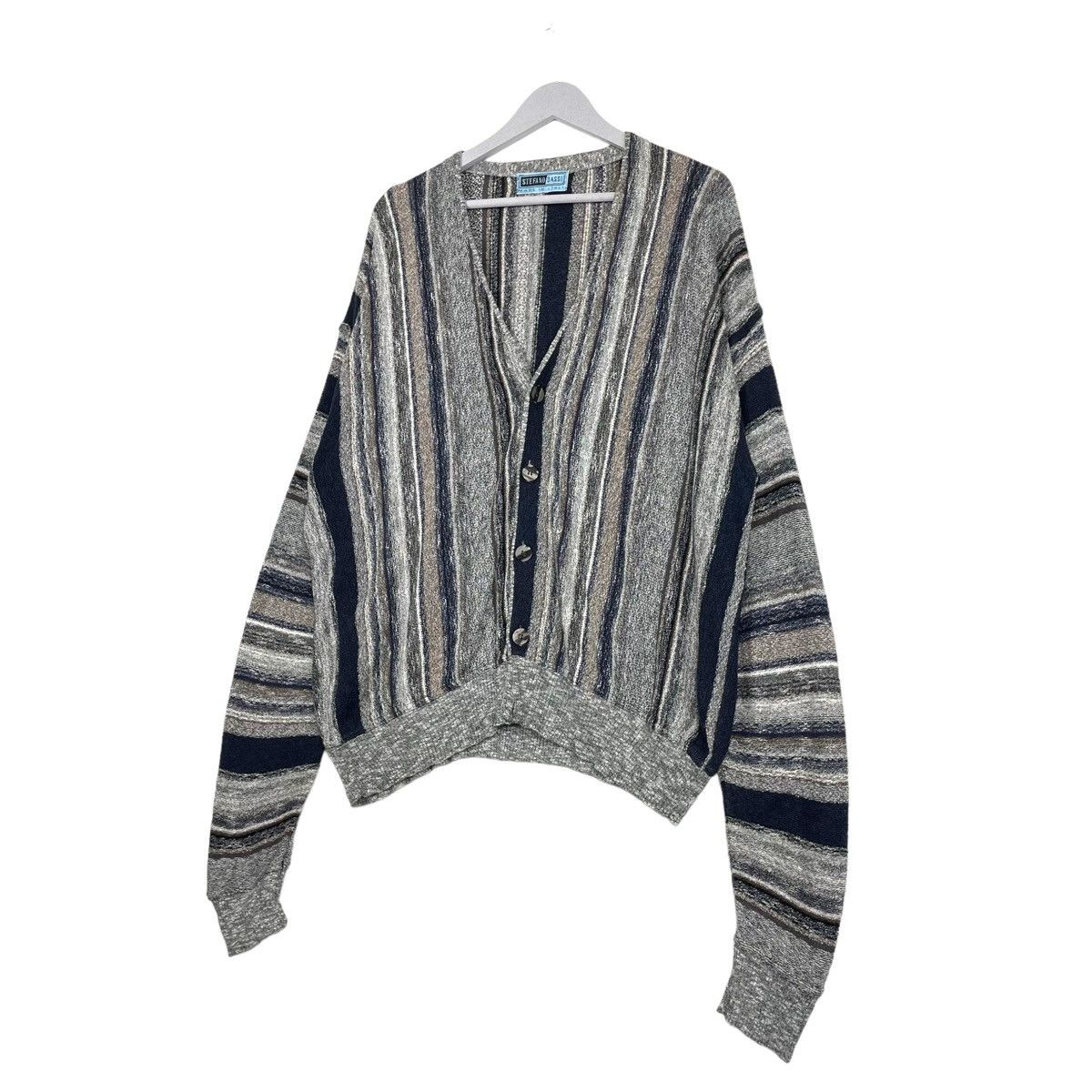 Aran Isles Knitwear × Japanese Brand 💥90s STEFANO DASSI ITALY KNIT CARDIGAN SWEATER Size US L / EU 52-54 / 3 - 2 Thumbnail