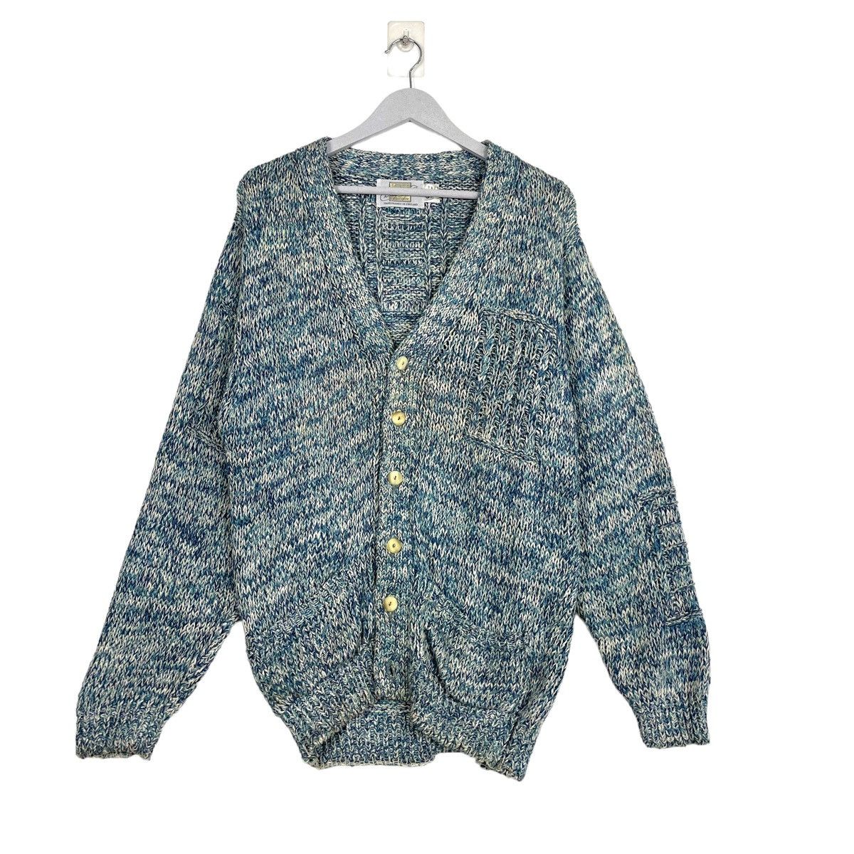 Aran Isles Knitwear × Japanese Brand 💥80s CHRISTOPFER FISCHER HANDKNIT CARDIGAN SWEATER Size US M / EU 48-50 / 2 - 1 Thumbnail
