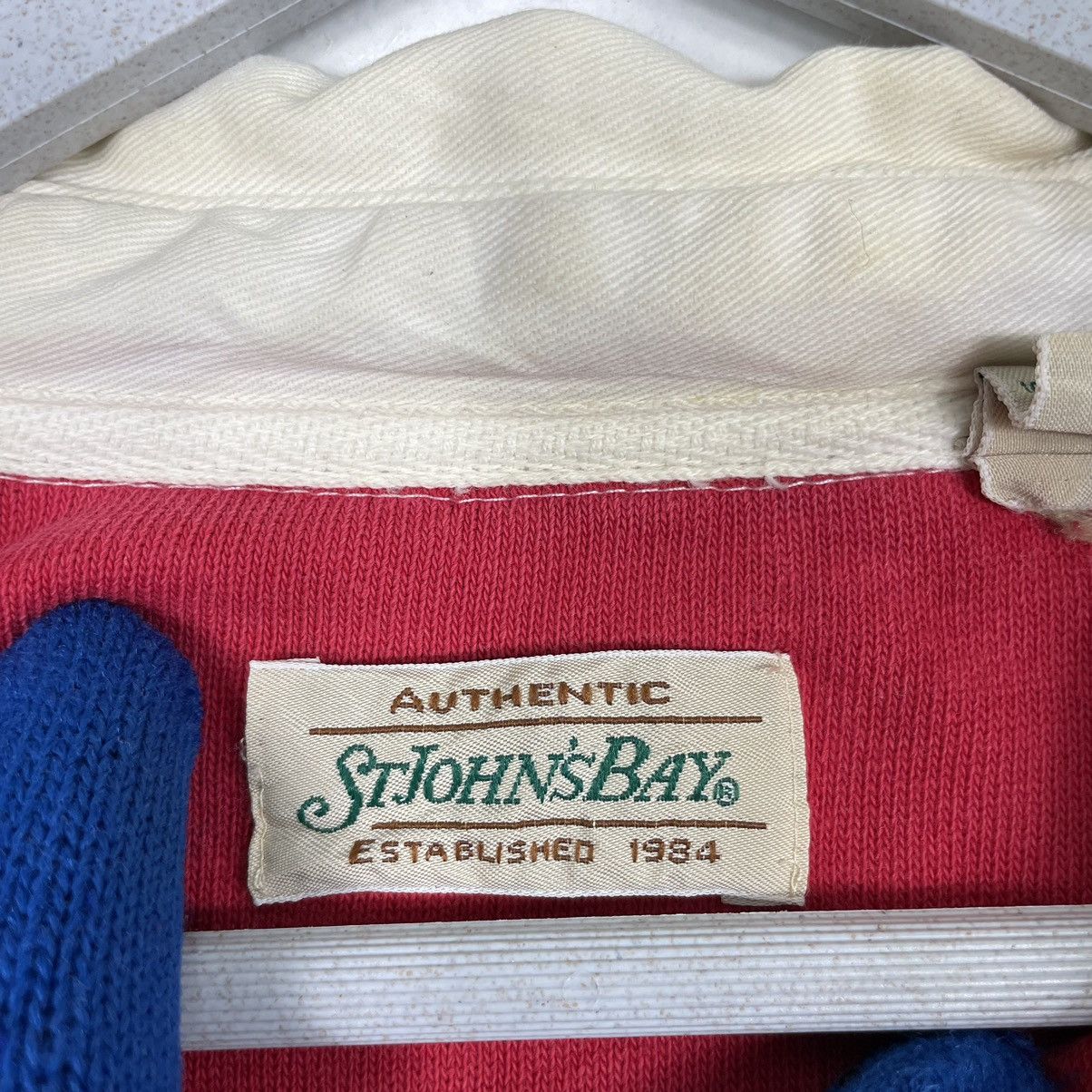 Japanese Brand 💥90s POLO RUGBY ST JOHNs BAY LONG SLEEVE Size US L / EU 52-54 / 3 - 8 Thumbnail