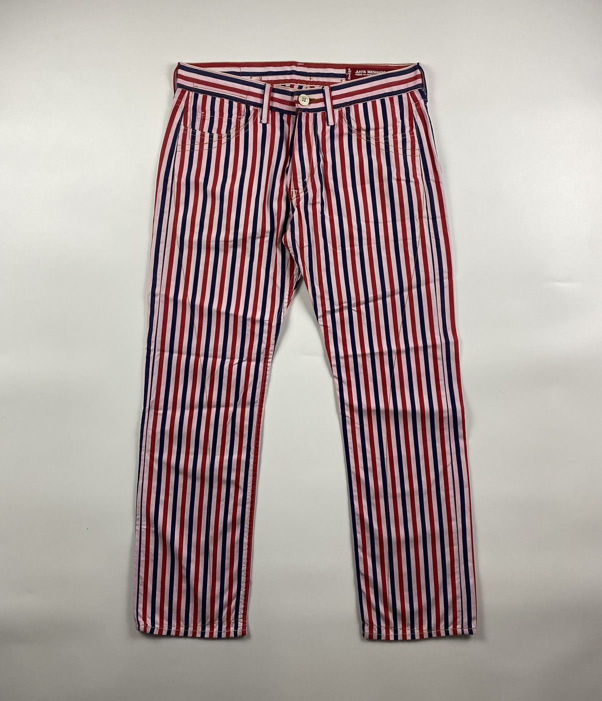 Junya Watanabe Junya Watanabe x Levis AD2002 Stripe Pants Size US 32 / EU 48 - 1 Thumbnail
