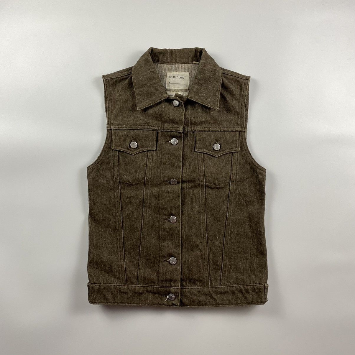 Helmut Lang Helmut Lang Vintage Sanded Denim Vest Size US S / EU 44-46 / 1 - 1 Thumbnail