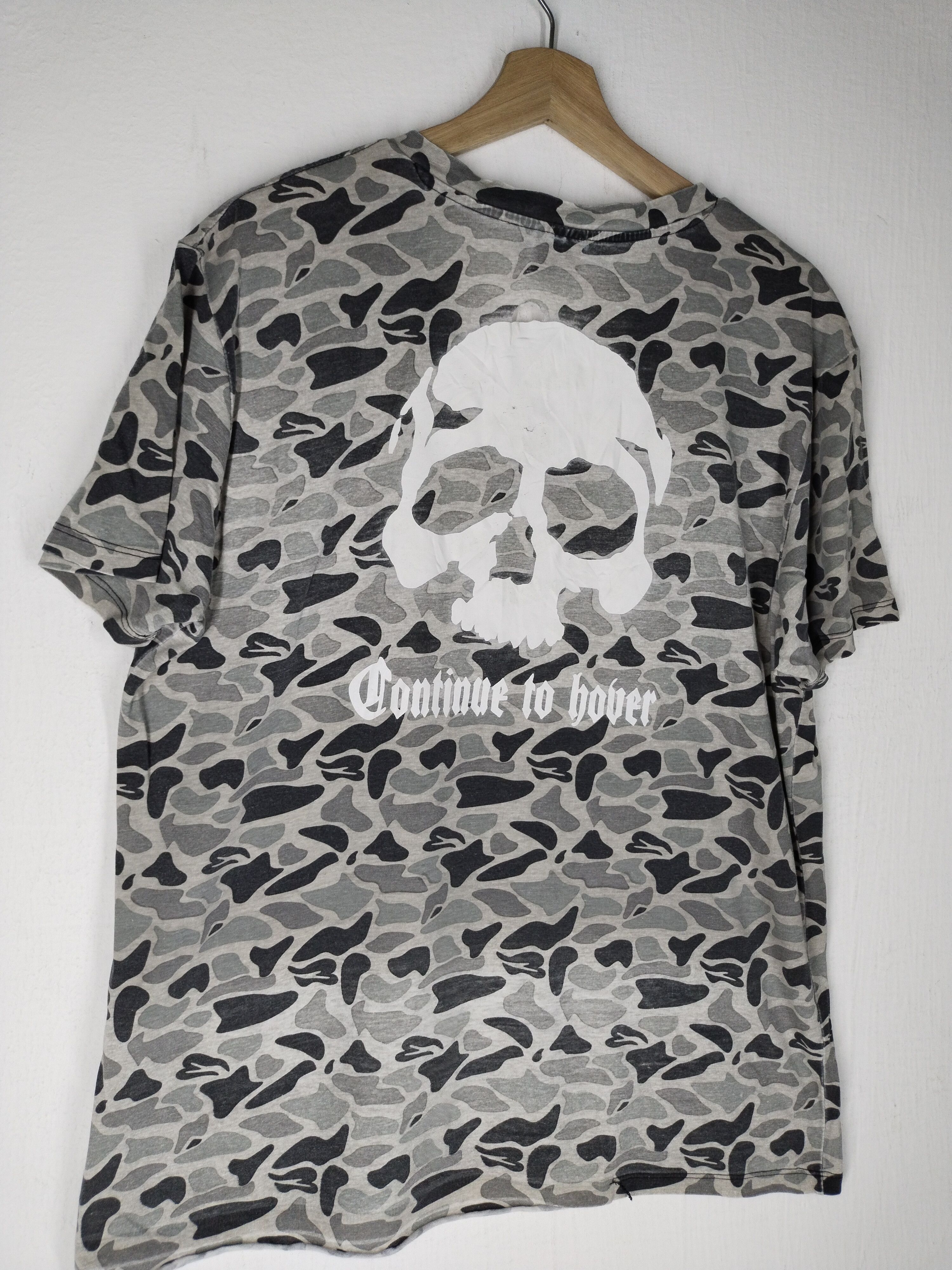 Japanese Brand SKULL CAMO CONTINUE TO HOVER TEE Size US M / EU 48-50 / 2 - 7 Thumbnail
