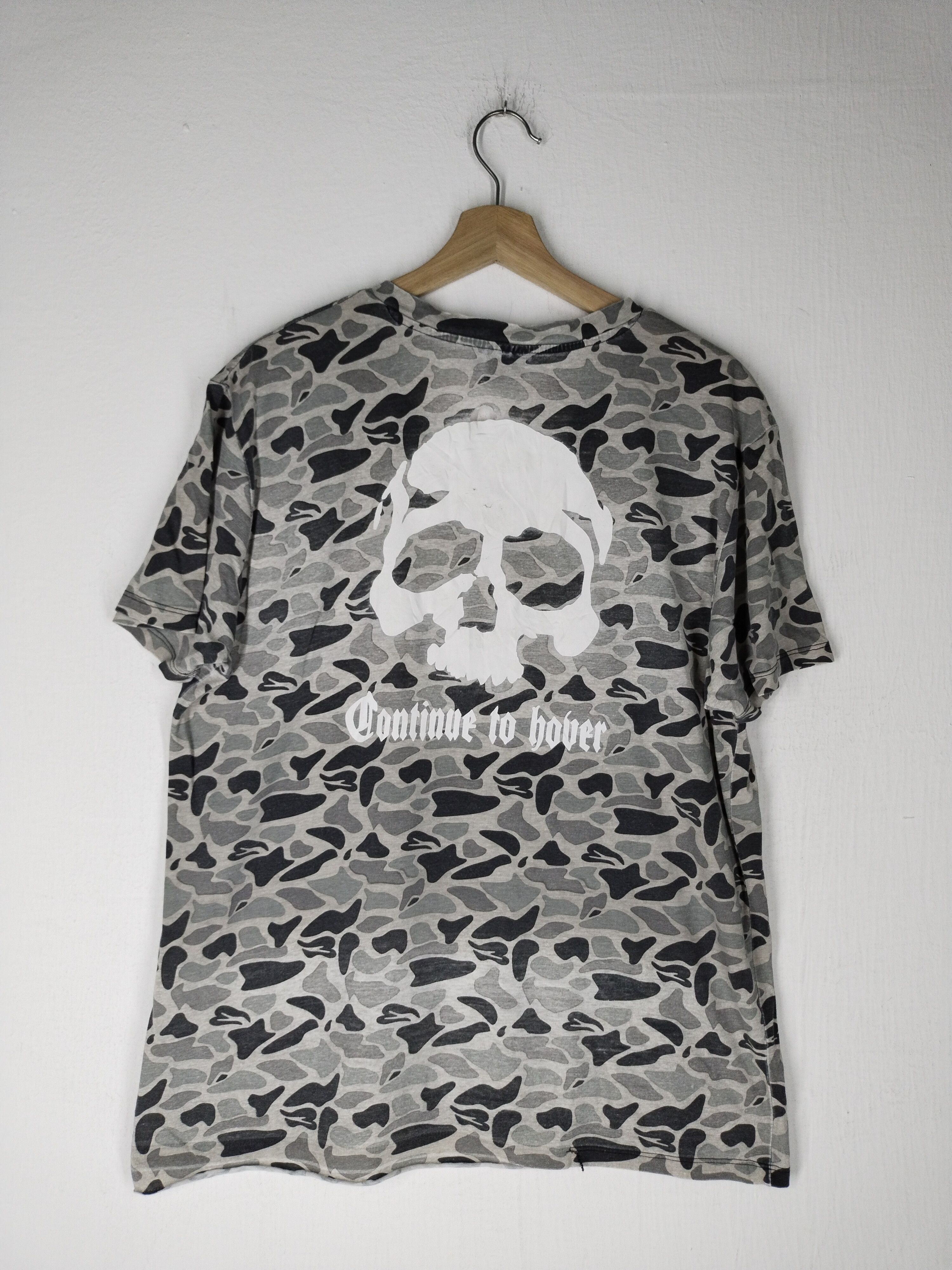 Japanese Brand SKULL CAMO CONTINUE TO HOVER TEE Size US M / EU 48-50 / 2 - 8 Thumbnail