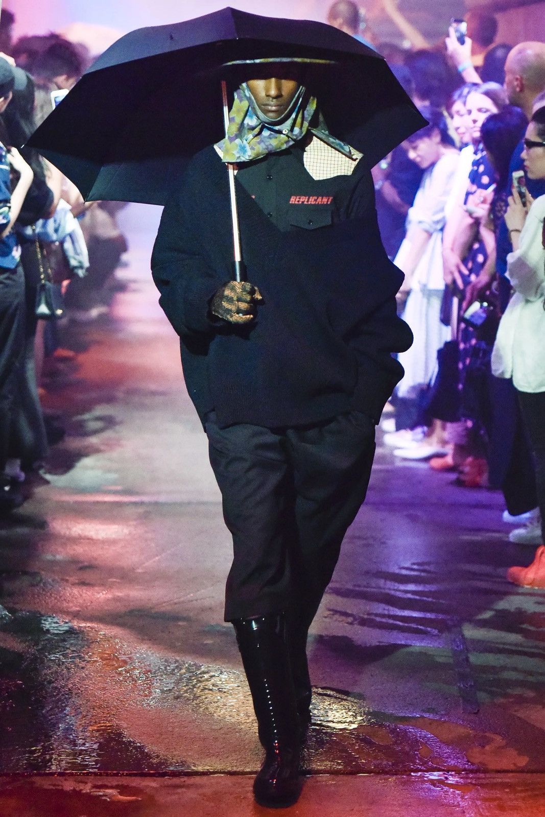 image of Raf Simons S/s’18 Replicants Shirt in Black, Men's (Size Medium)