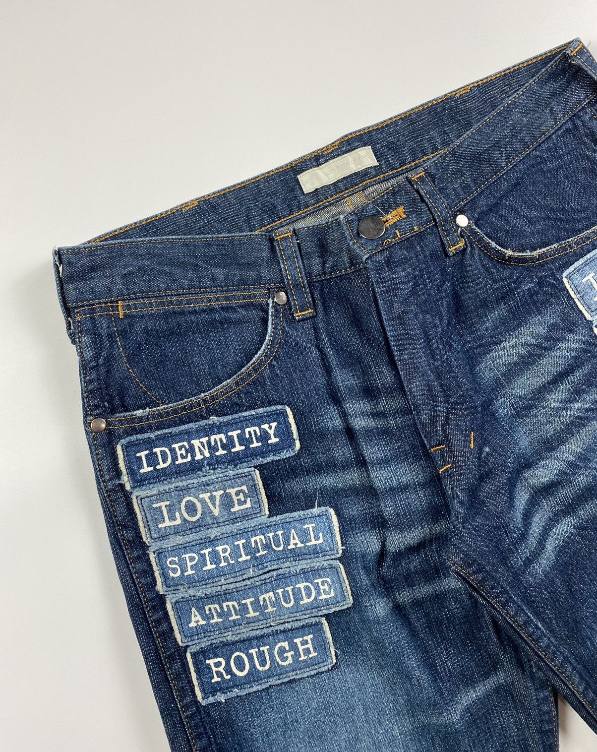 Number (N)ine Number (N)ine S/S’02 The Modern Age Patch Denim Jeans Size US 30 / EU 46 - 7 Thumbnail