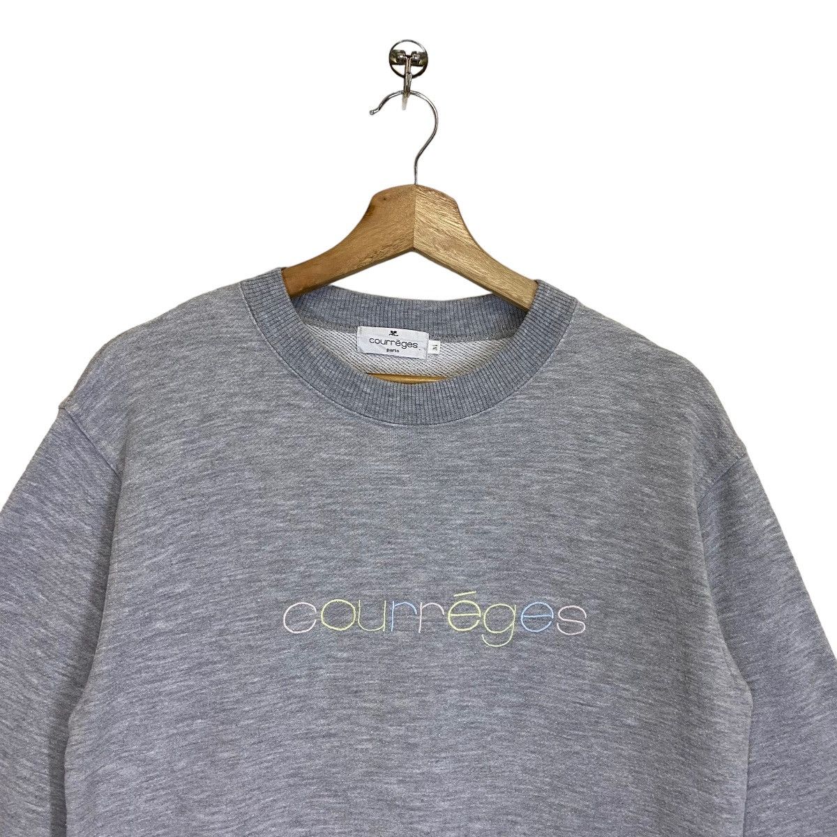 Courreges × Vintage Vintage Courreges Paris Big Logo Crewneck Sweatshirt Size M Size US S / EU 44-46 / 1 - 4 Thumbnail