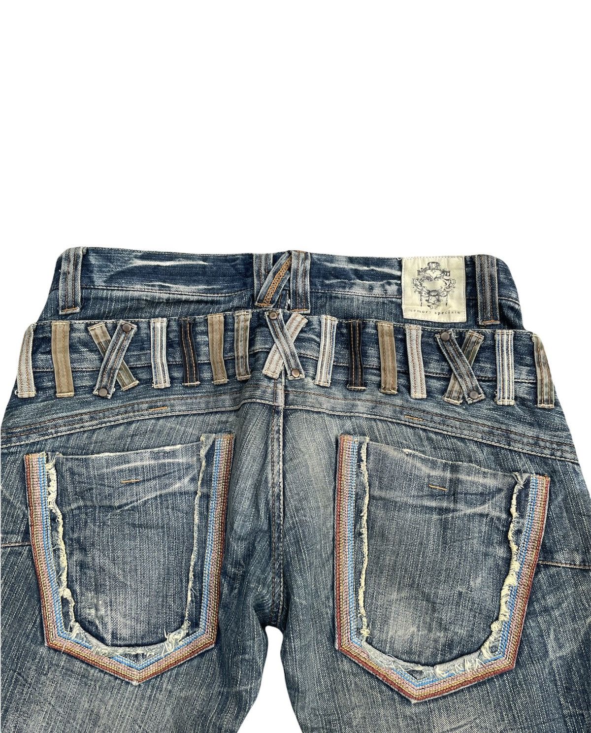 Japanese Brand Memory Special Double Waist Distressed Denim Size US 34 / EU 50 - 12 Thumbnail