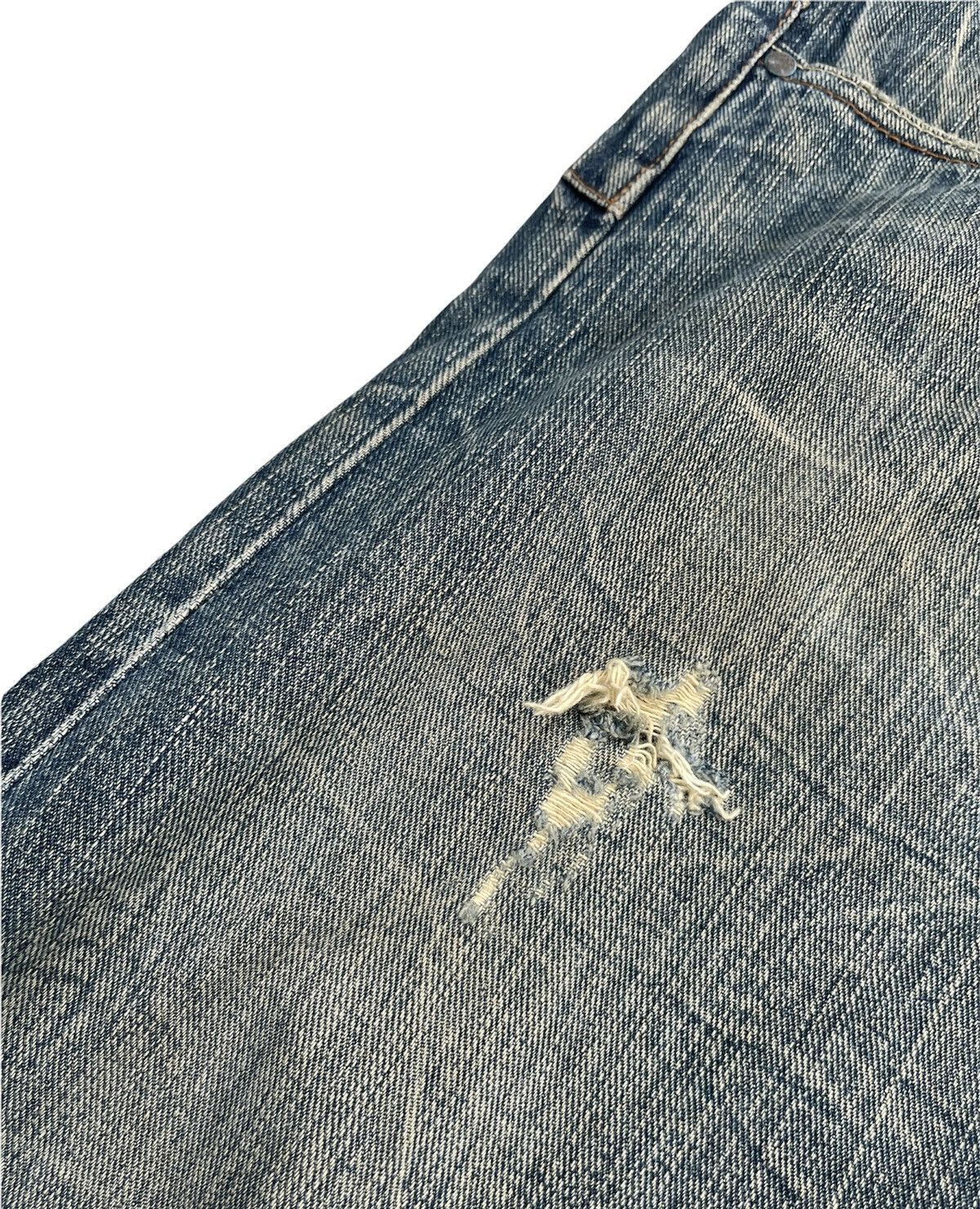 Japanese Brand Memory Special Double Waist Distressed Denim Size US 34 / EU 50 - 7 Thumbnail