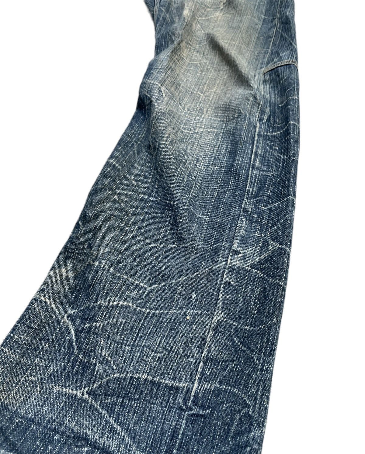 Japanese Brand Memory Special Double Waist Distressed Denim Size US 34 / EU 50 - 5 Thumbnail
