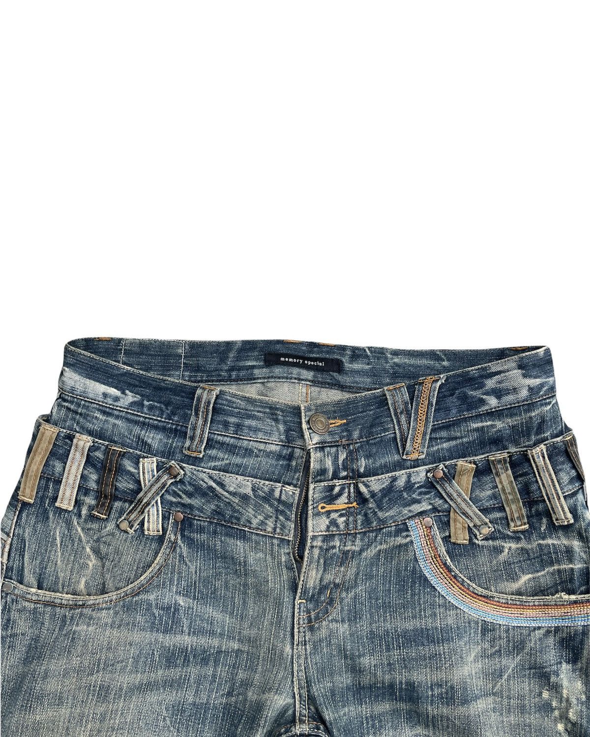 Japanese Brand Memory Special Double Waist Distressed Denim Size US 34 / EU 50 - 8 Thumbnail