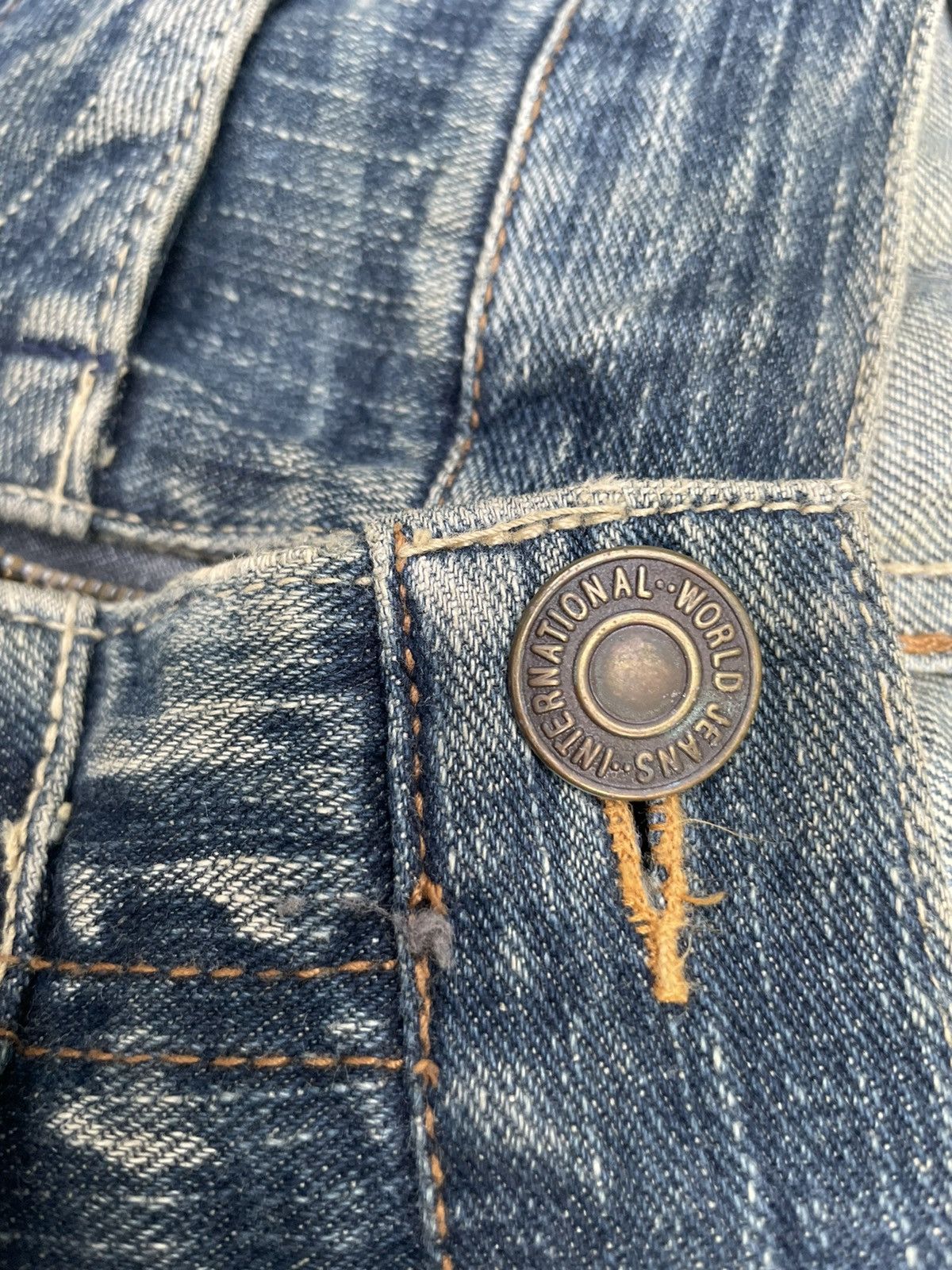 Japanese Brand Memory Special Double Waist Distressed Denim Size US 34 / EU 50 - 17 Thumbnail
