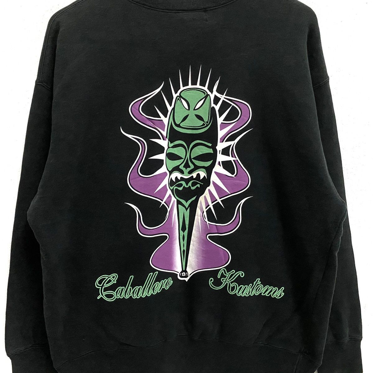 Vintage CABALLERO CUSTOM Big Logo Sweatshirt Pullover Size US L / EU 52-54 / 3 - 3 Thumbnail