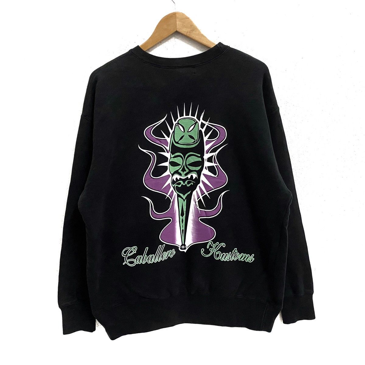 Vintage CABALLERO CUSTOM Big Logo Sweatshirt Pullover Size US L / EU 52-54 / 3 - 1 Thumbnail