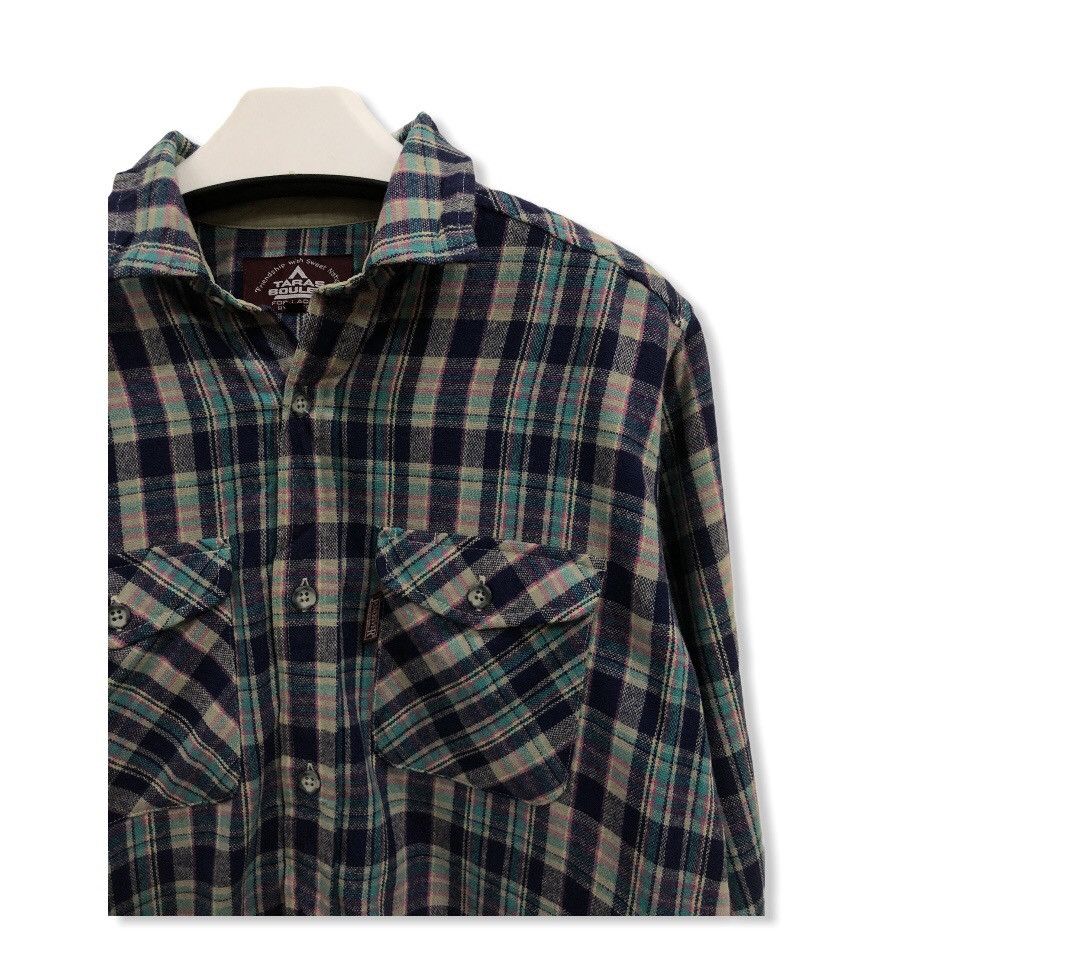 Flannel Vintage Taras Boulba Plaid Tartan Flannel Shirt 👕 Size US M / EU 48-50 / 2 - 2 Thumbnail