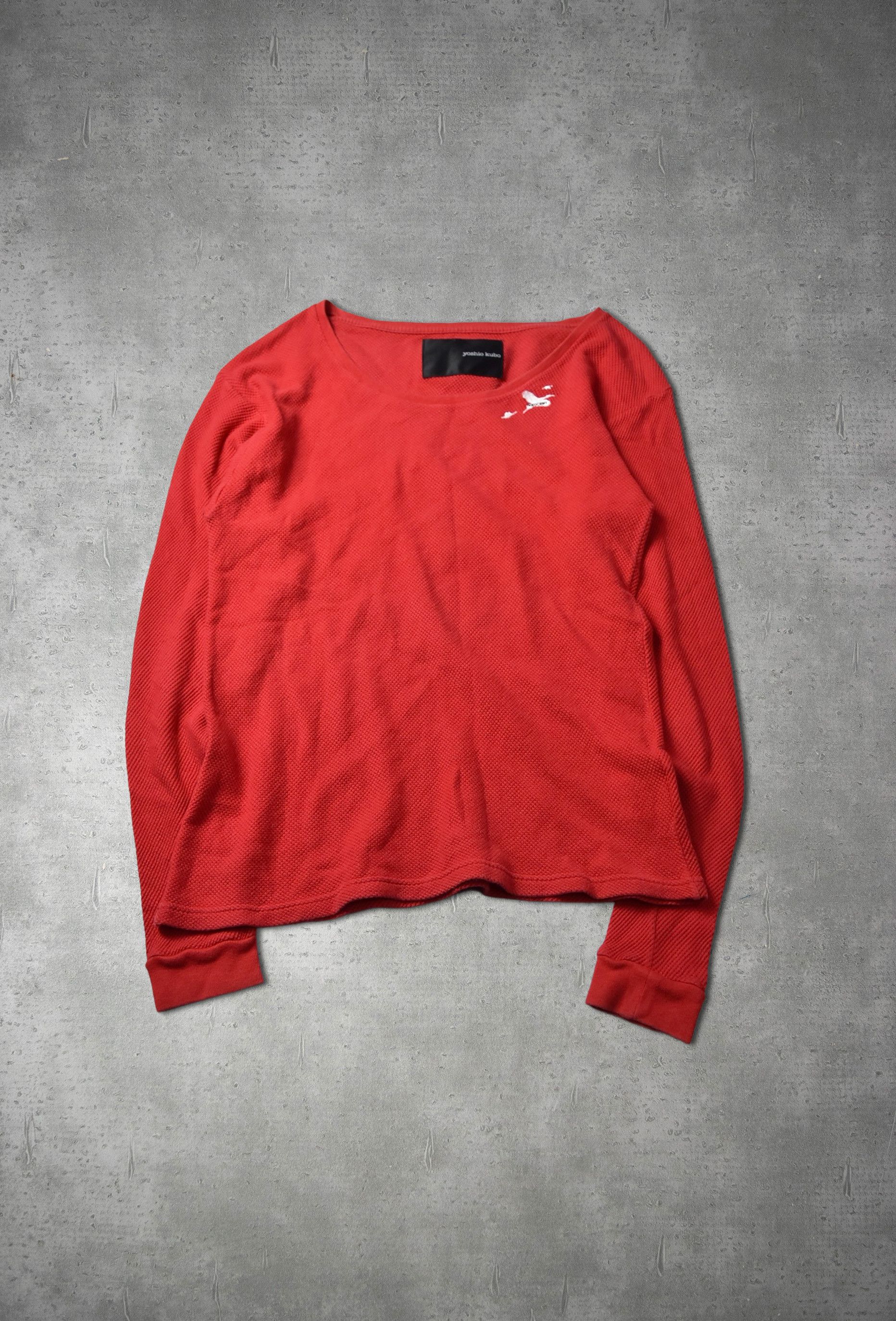 image of Yoshio Kubo L/s T-Shirt Tee 29210 - 865 50 in Red, Men's (Size Small)