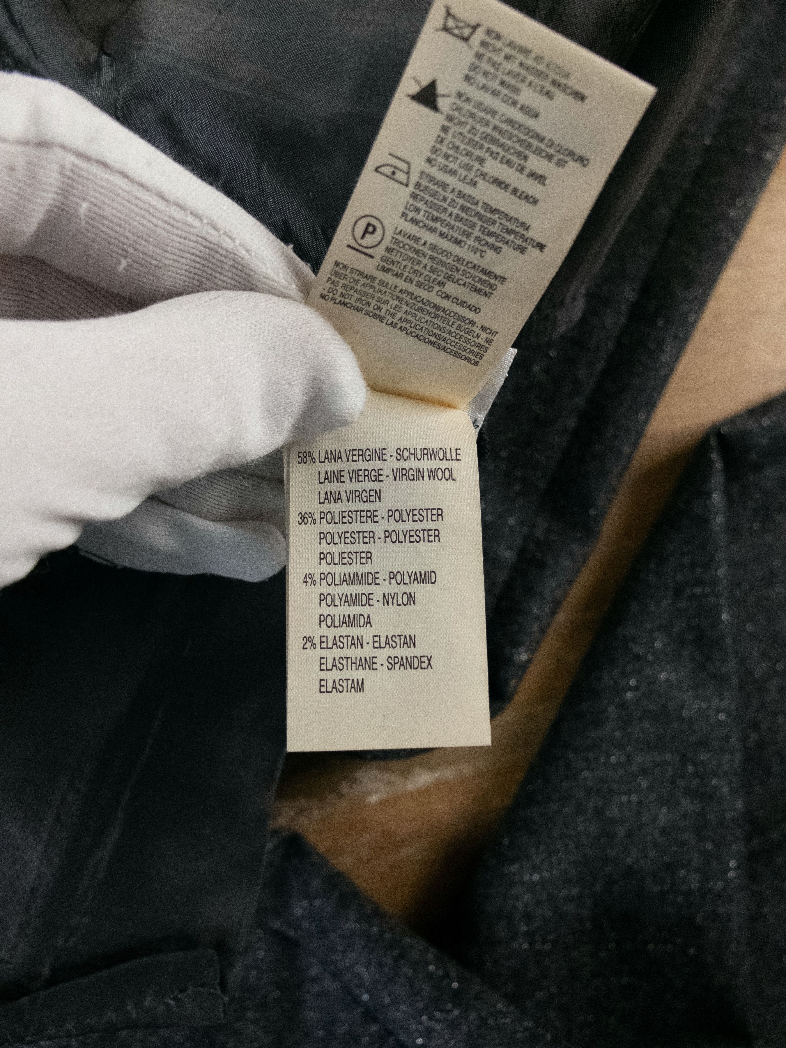 Blumarine BLUMARINE gray lurex sheen wool pants trousers 44 8 Size 30" / US 8 / IT 44 - 10 Thumbnail