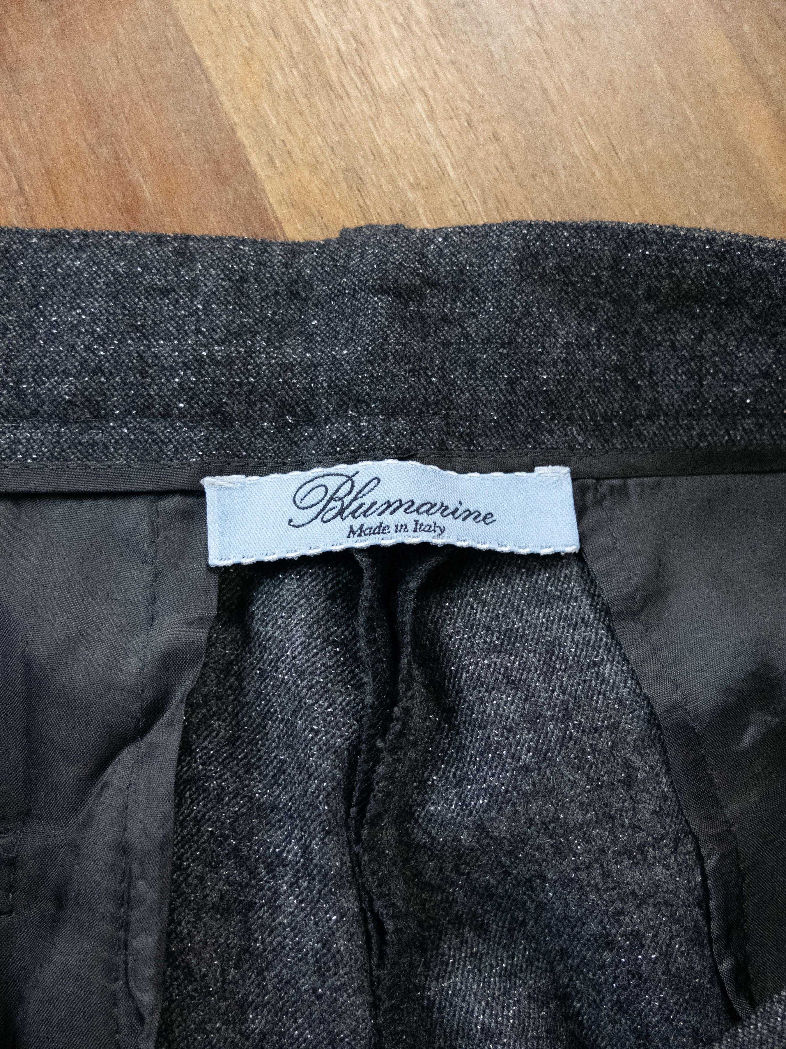Blumarine BLUMARINE gray lurex sheen wool pants trousers 44 8 Size 30" / US 8 / IT 44 - 7 Thumbnail