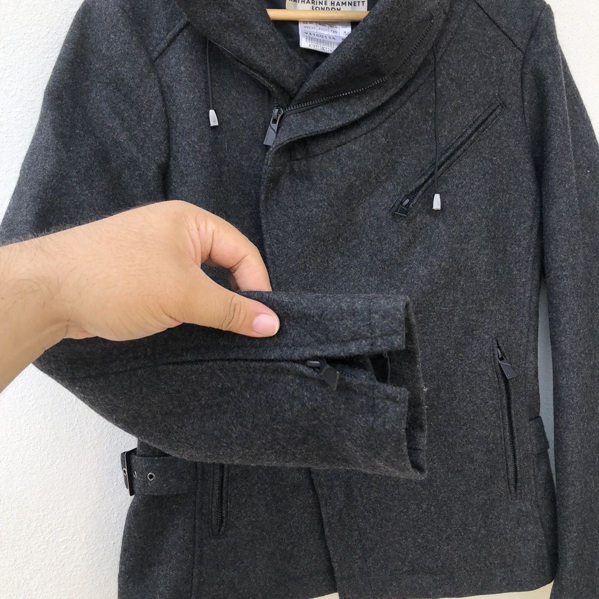 Katharine Hamnett London WOOL JACKET PARACHUTE BIKER KATHARINE HAMNETT LONDON Size US M / EU 48-50 / 2 - 6 Thumbnail
