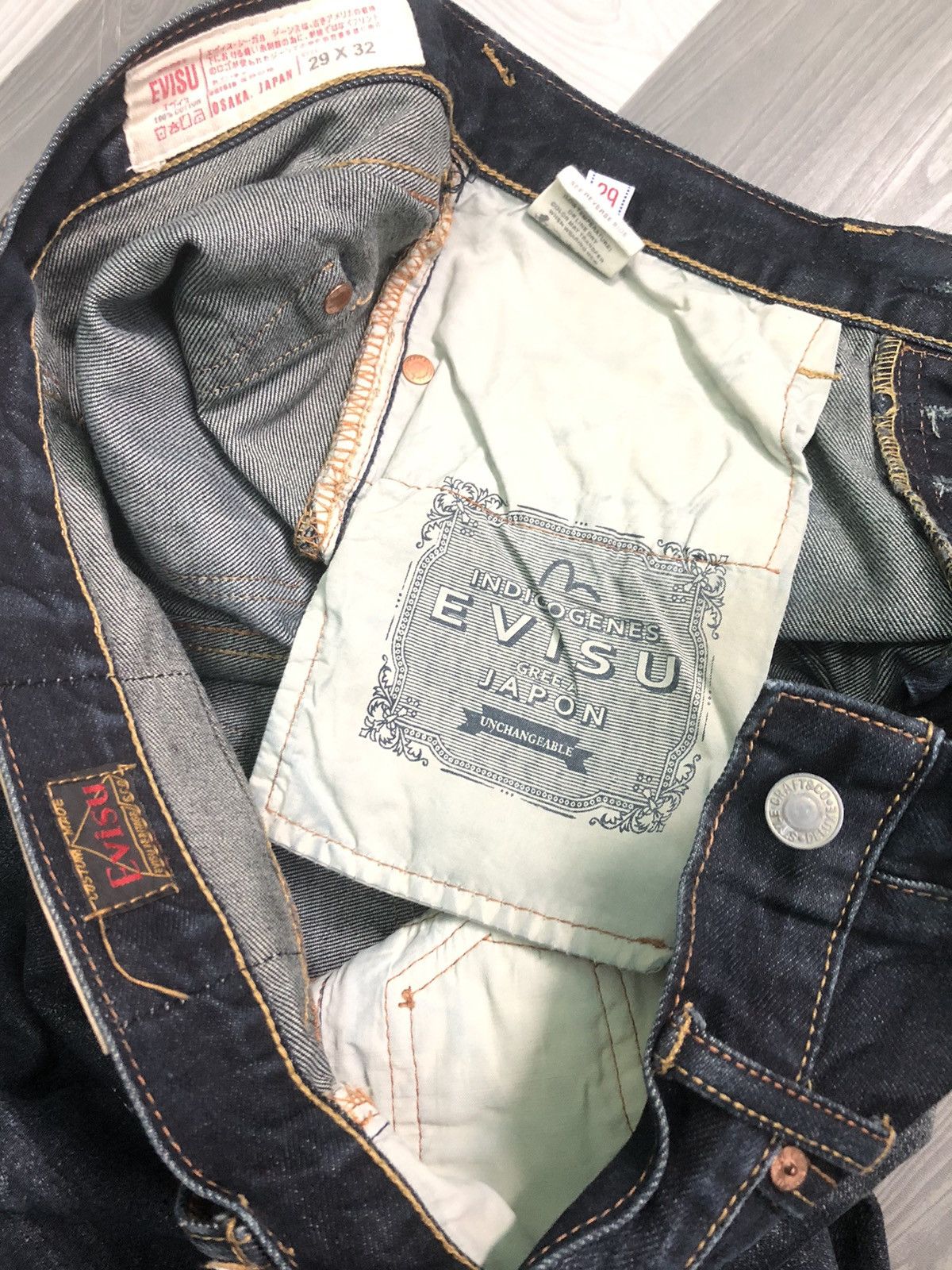 Evisu × Japanese Brand EVISU SPECIAL NO 3 DISTRESSED DENIM JEANS Size US 30 / EU 46 - 6 Thumbnail