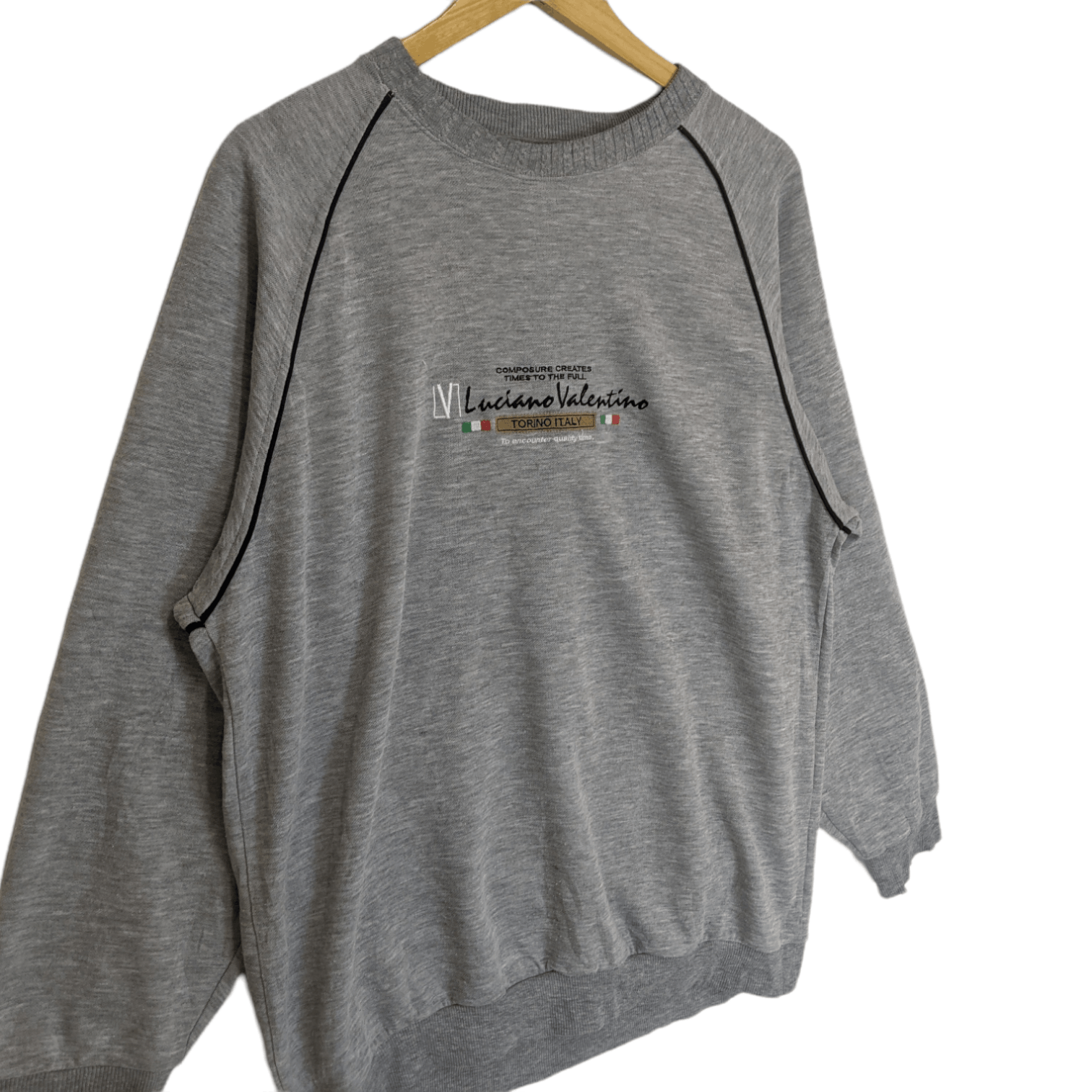 Valentino Vintage 2000's LUCIANO VALENTINO Spell Out Jumper Sweatshirt Size US XL / EU 56 / 4 - 3 Thumbnail