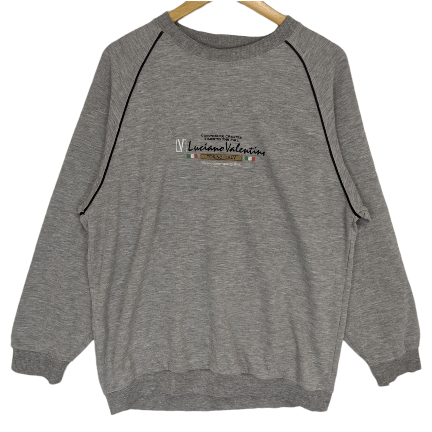 Valentino Vintage 2000's LUCIANO VALENTINO Spell Out Jumper Sweatshirt Size US XL / EU 56 / 4 - 2 Thumbnail