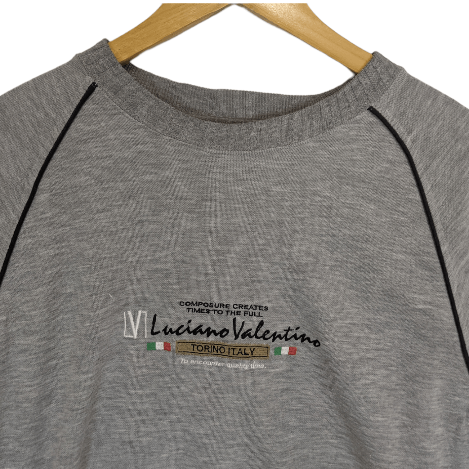 Valentino Vintage 2000's LUCIANO VALENTINO Spell Out Jumper Sweatshirt Size US XL / EU 56 / 4 - 4 Thumbnail