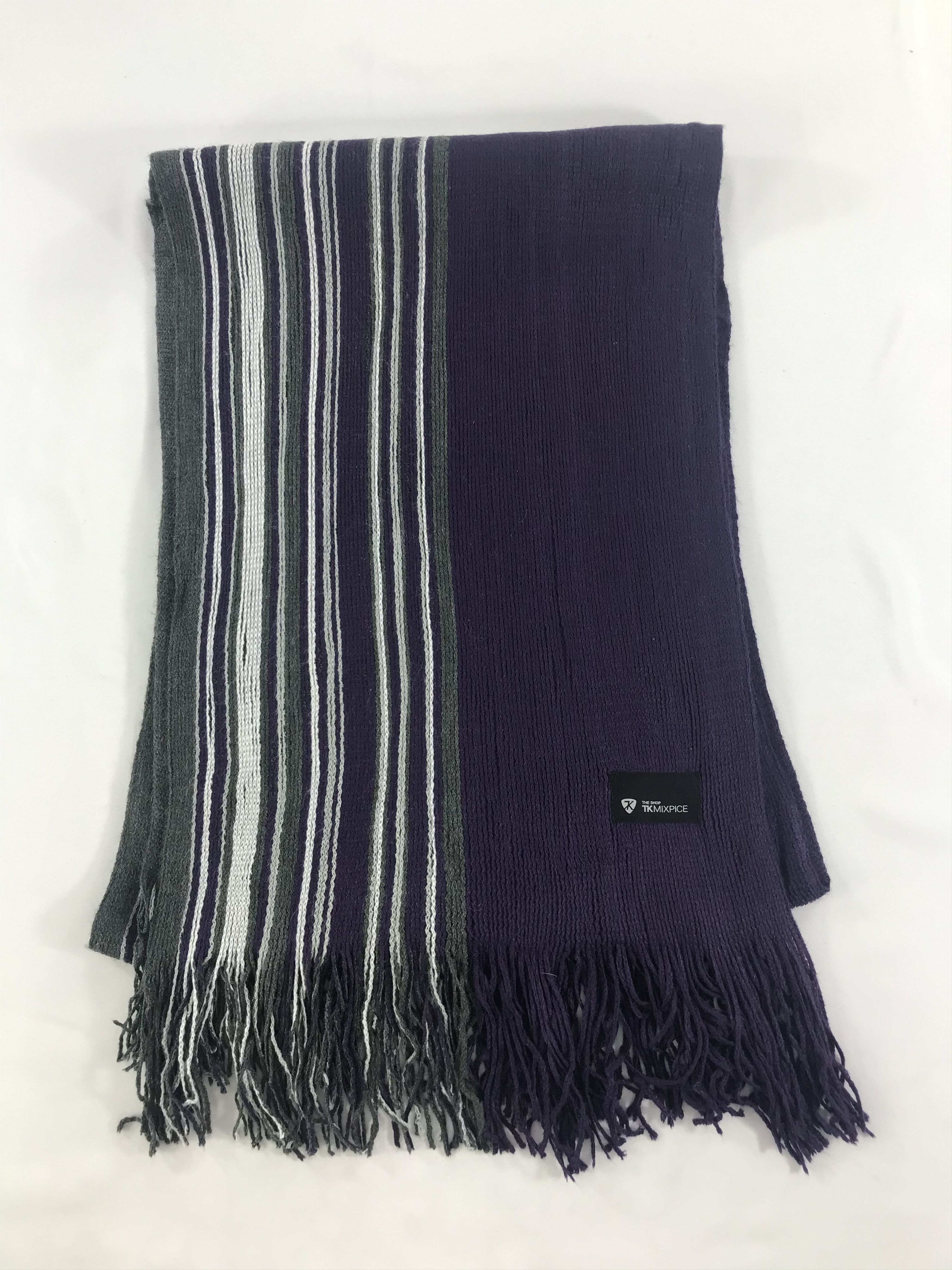 Takeo Kikuchi Takeo Kikuchi Striped Knit Scarf Muffler Neck Warmer V10 Size ONE SIZE - 2 Thumbnail