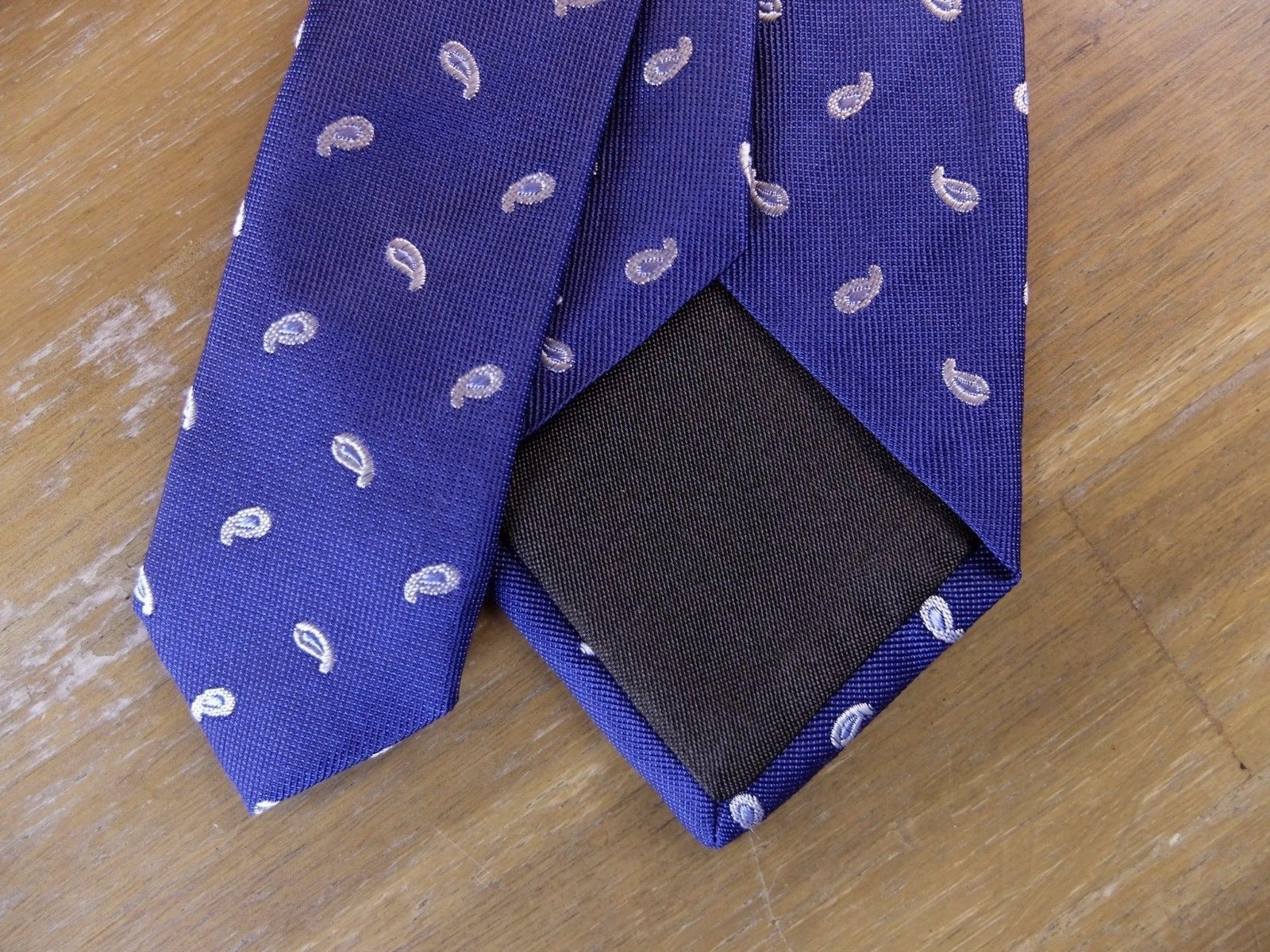 Caruso RAFFAELE CARUSO blue paisley motif woven silk tie NWT Size ONE SIZE - 4 Thumbnail