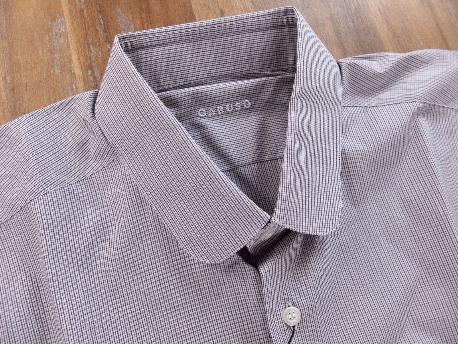 Caruso RAFFAELE CARUSO plaid formal dress cotton shirt - 42 / 16.5 Size US L / EU 52-54 / 3 - 2 Thumbnail