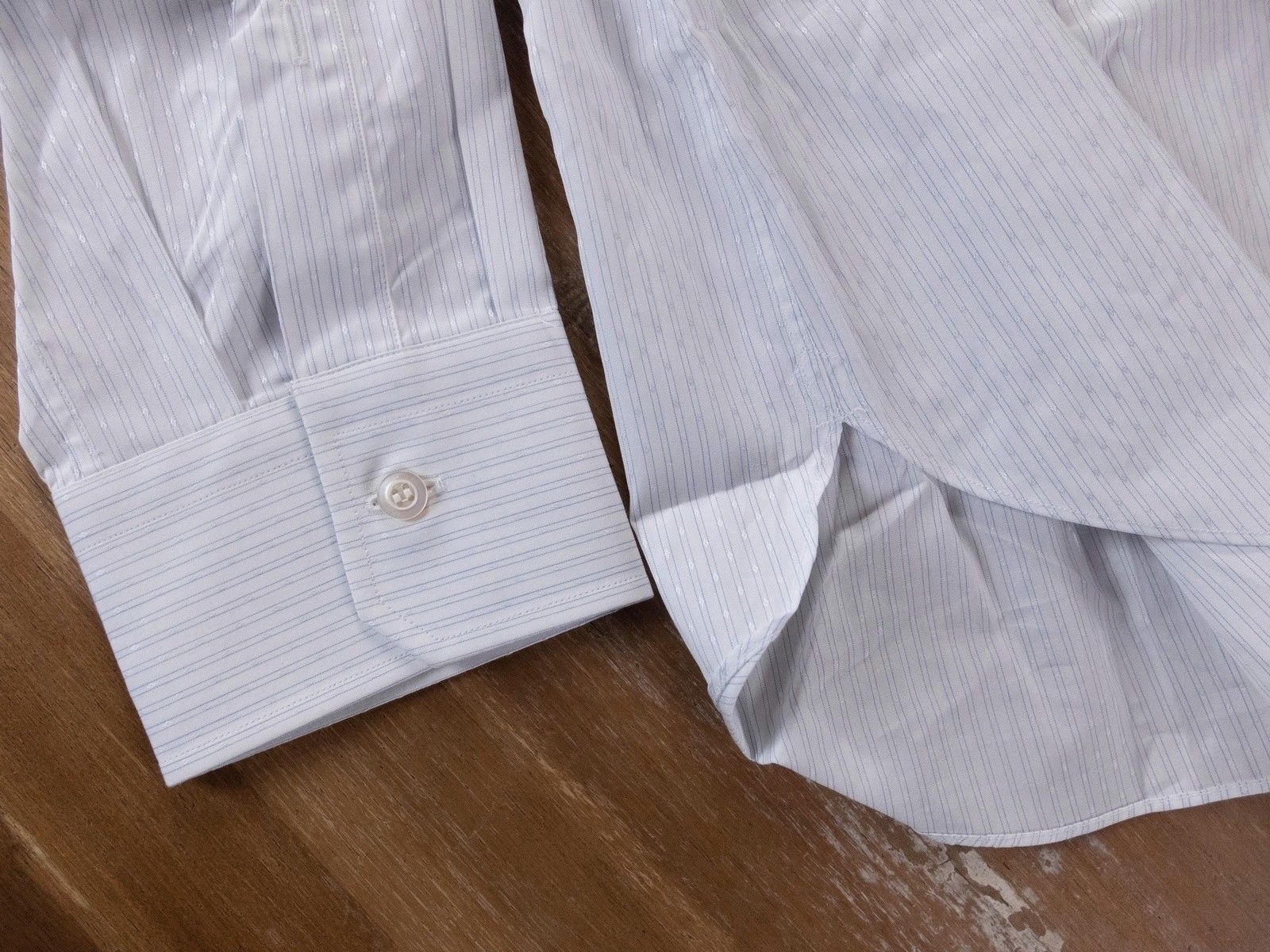 Caruso CARUSO white striped cotton dress shirt 42 / 16.5 Size US L / EU 52-54 / 3 - 6 Thumbnail
