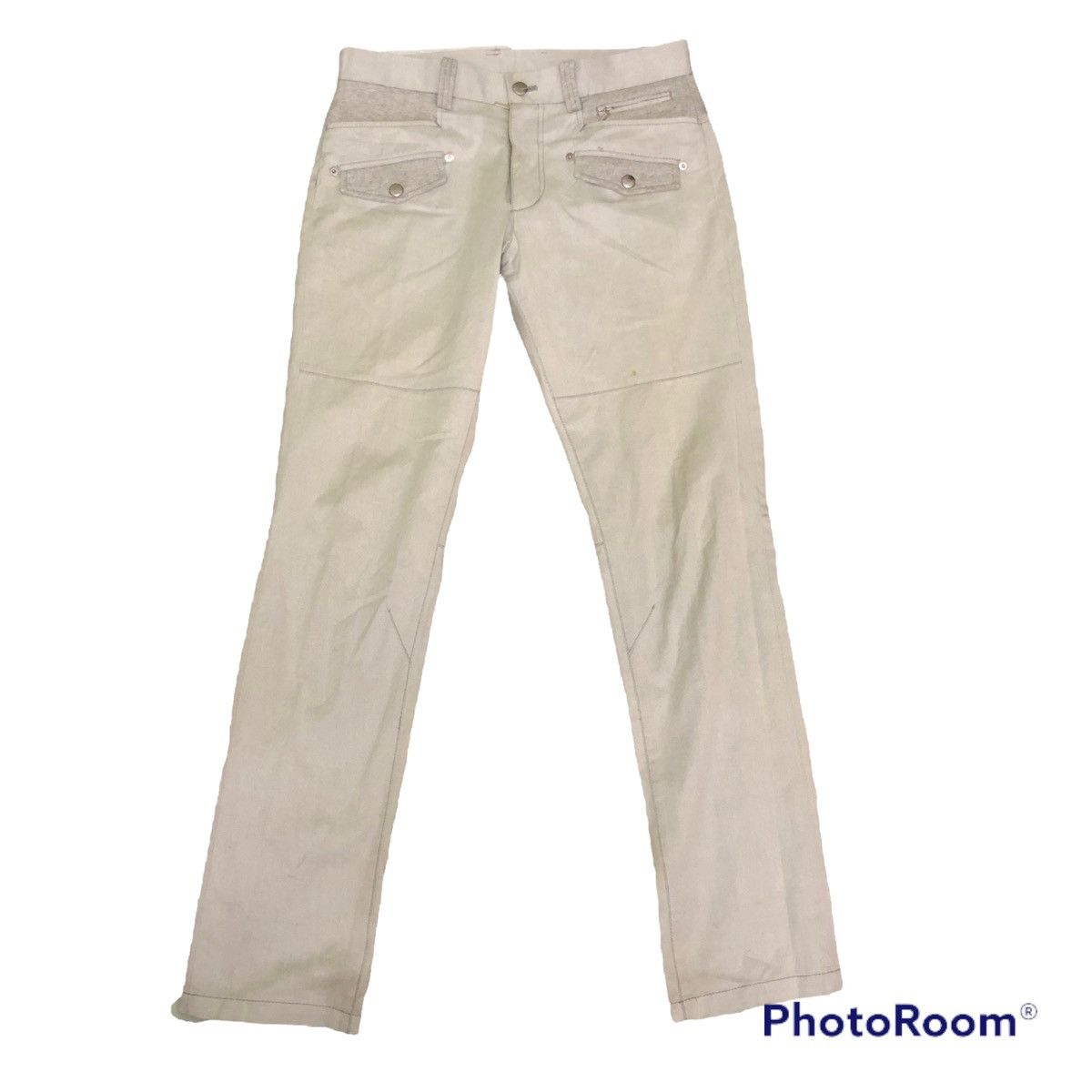 Designer Hamnett pants rare design zipped on back leg Size US 30 / EU 46 - 2 Thumbnail