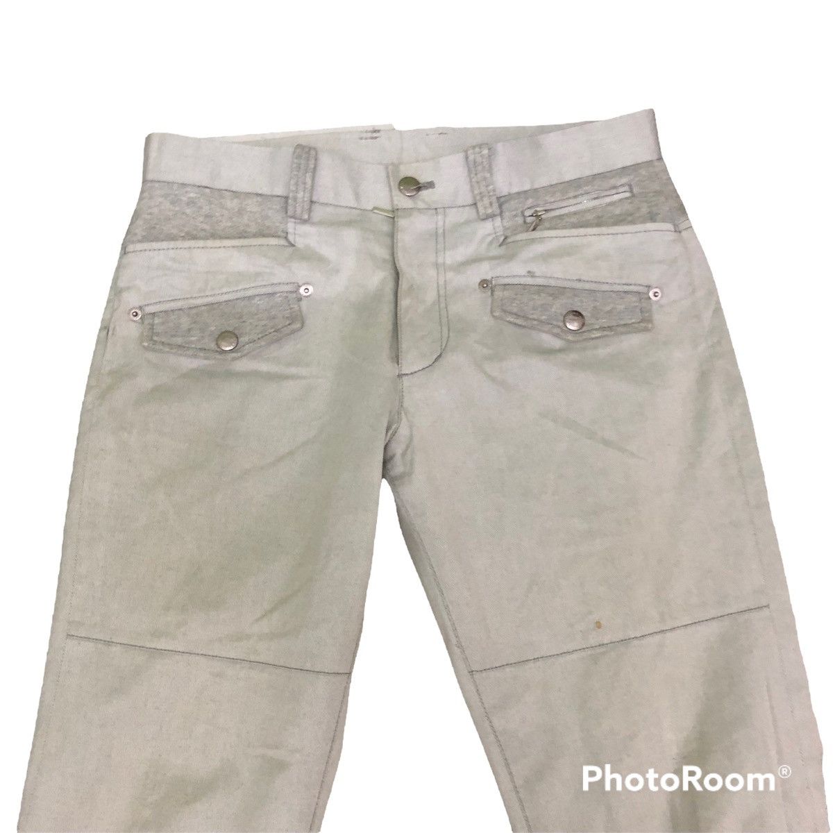 Designer Hamnett pants rare design zipped on back leg Size US 30 / EU 46 - 3 Thumbnail