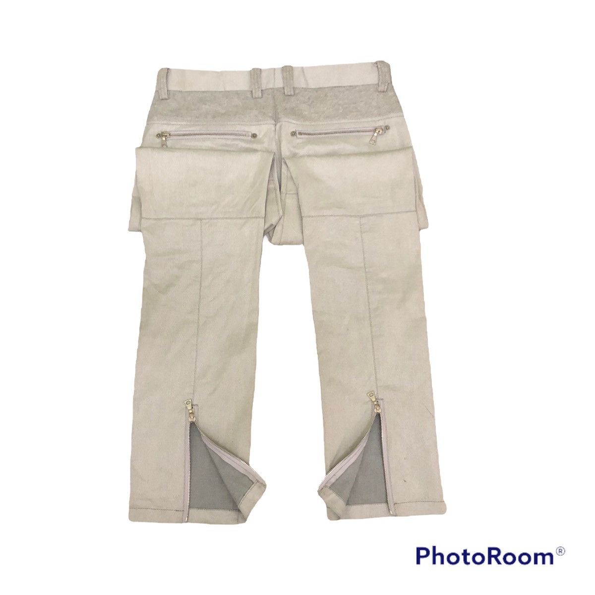 Designer Hamnett pants rare design zipped on back leg Size US 30 / EU 46 - 11 Thumbnail
