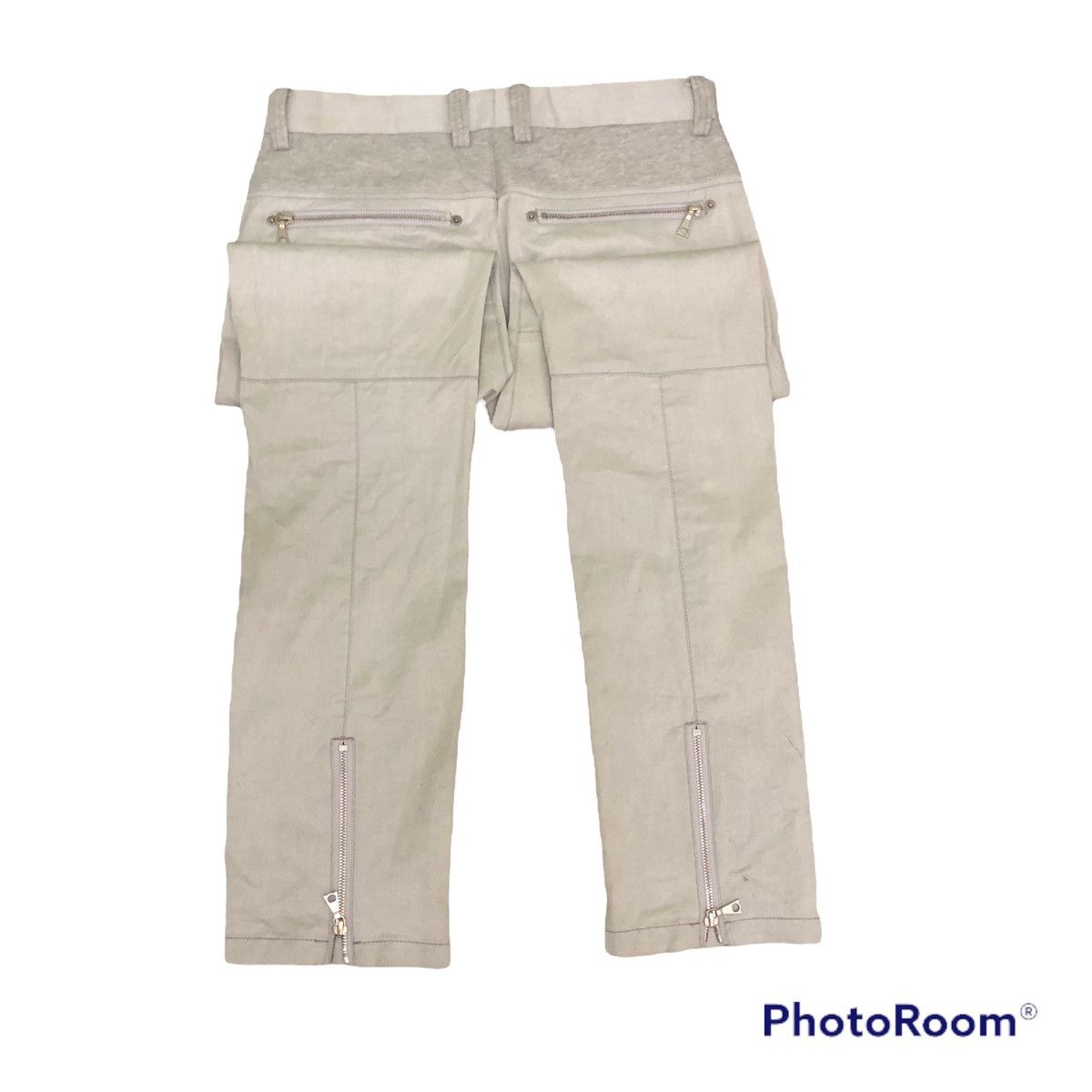 Designer Hamnett pants rare design zipped on back leg Size US 30 / EU 46 - 9 Thumbnail