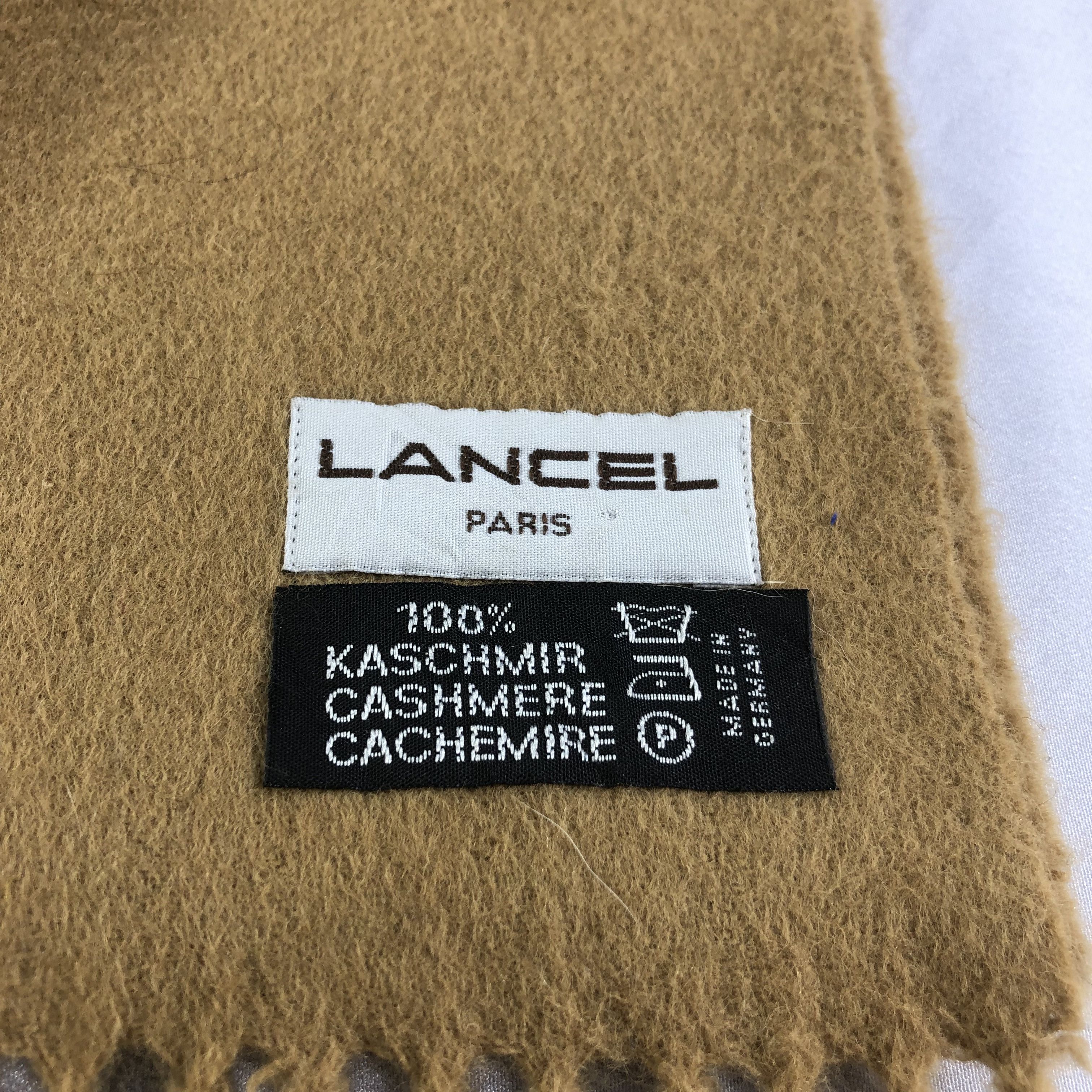 Lancel Lancel Plain Cashmere Scarf Muffler V1525 Size ONE SIZE - 5 Thumbnail