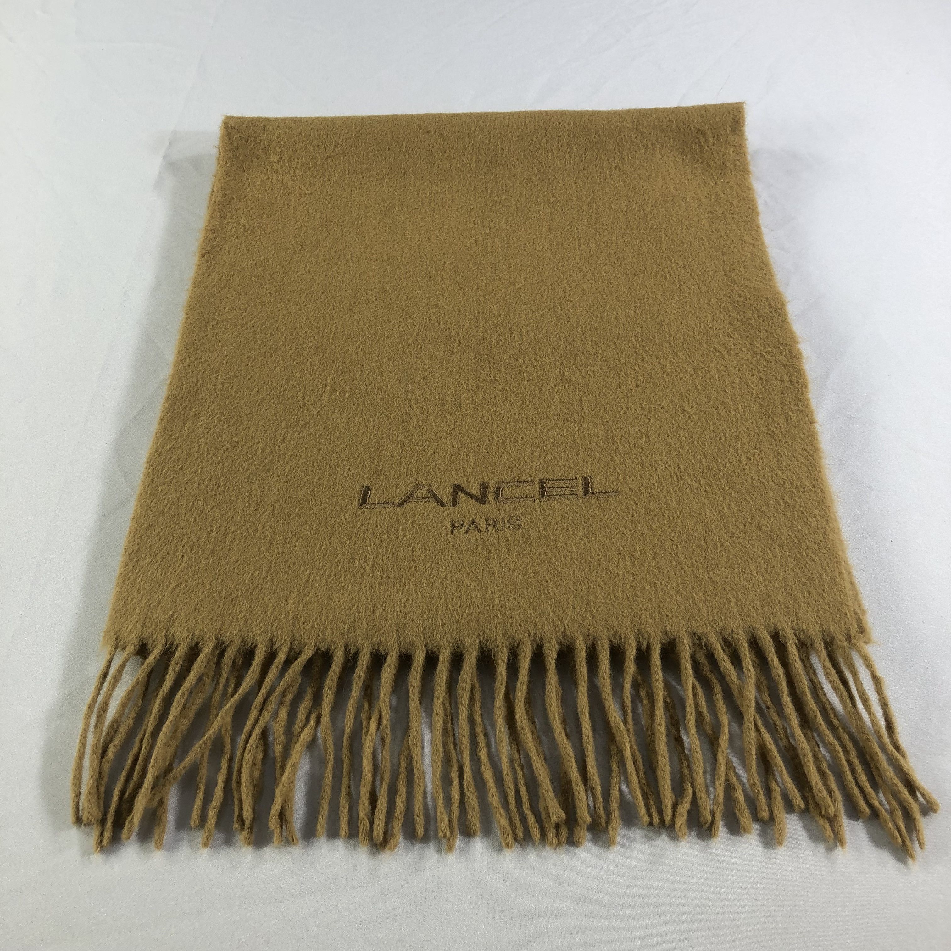 Lancel Lancel Plain Cashmere Scarf Muffler V1525 Size ONE SIZE - 2 Thumbnail