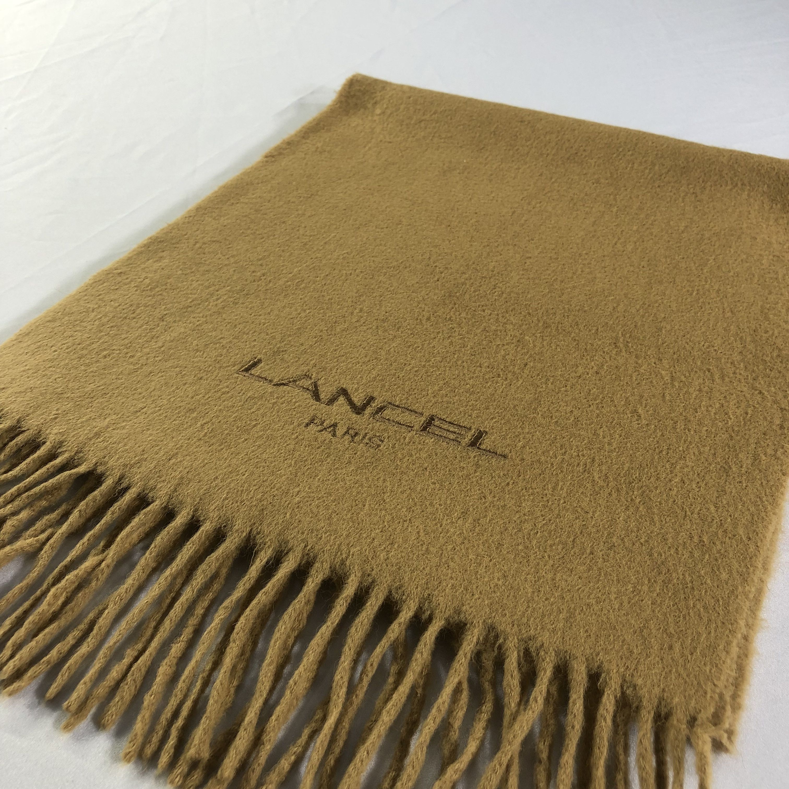 Lancel Lancel Plain Cashmere Scarf Muffler V1525 Size ONE SIZE - 3 Thumbnail