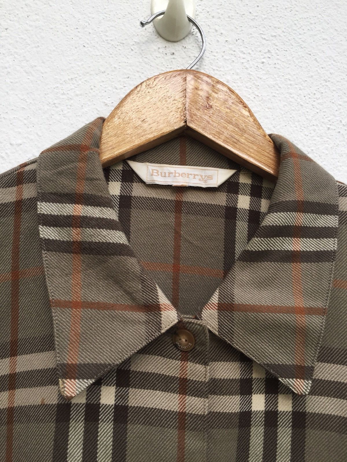 Burberry OG Burberrys 90s Nova Checkered Wool Button Shirt Size US L / EU 52-54 / 3 - 3 Thumbnail