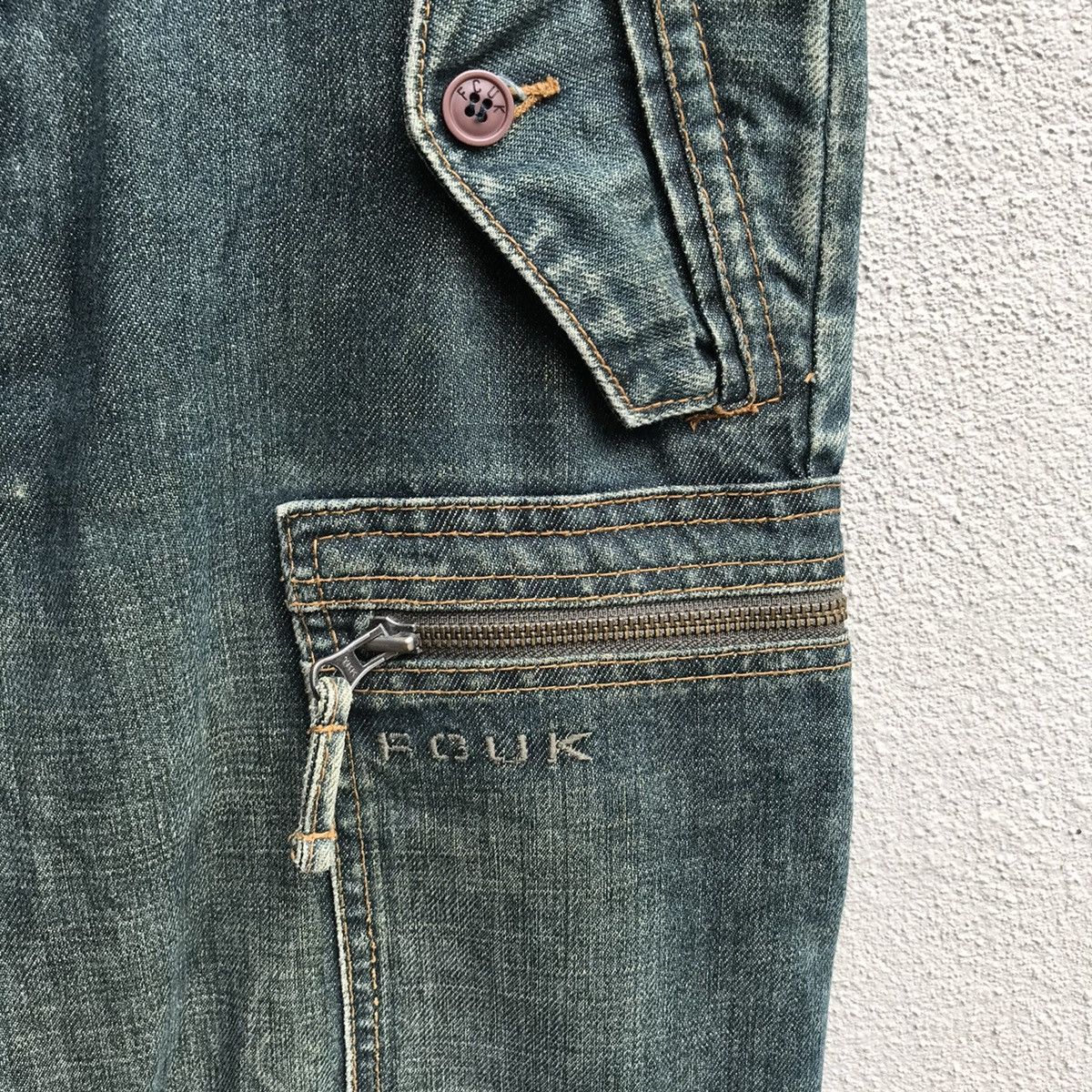 FCUK FCUK cargo pants denim multi zipper pocket Size US 32 / EU 48 - 4 Thumbnail