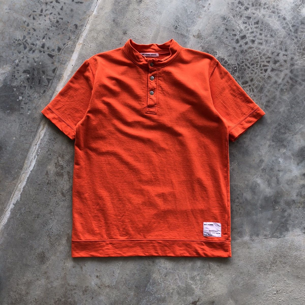 INED HOMME By Yohji Yamamoto Half Button T-Shirt