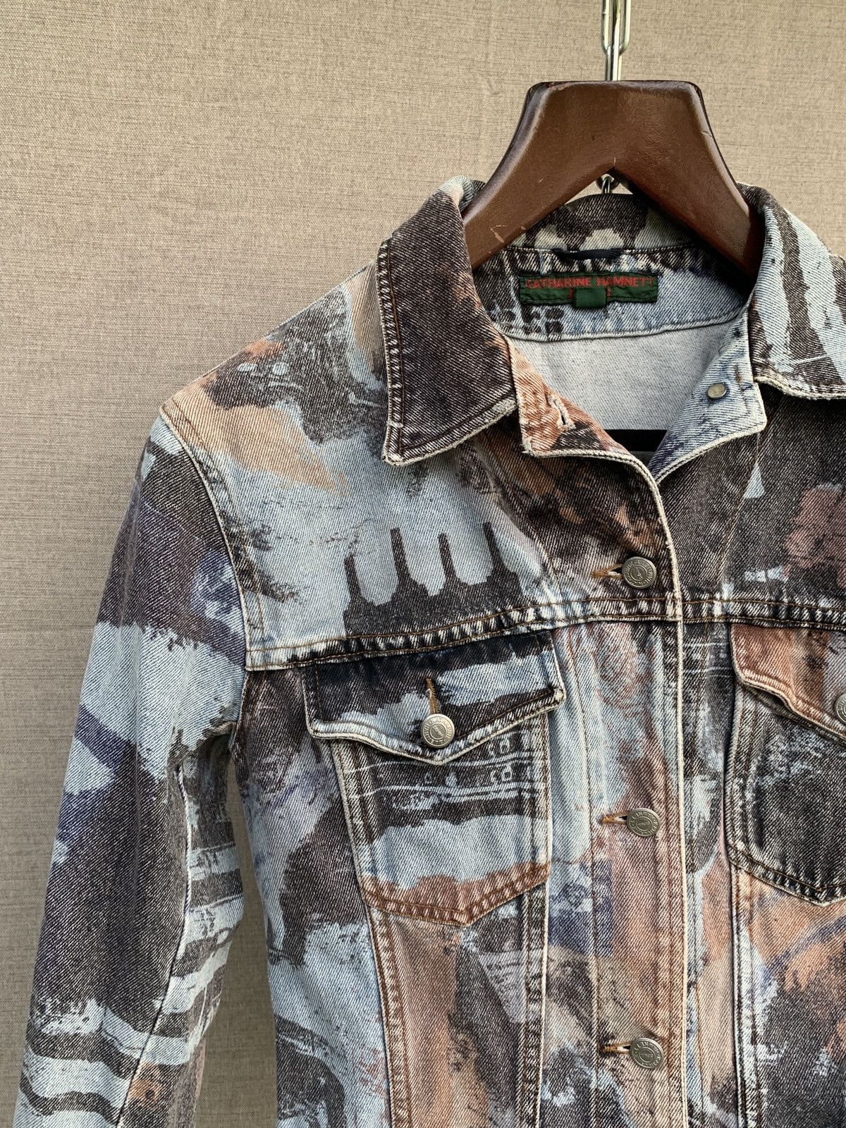Katharine Hamnett London 90’s Katherine Hamnett printed denim jacket Size US S / EU 44-46 / 1 - 14 Thumbnail
