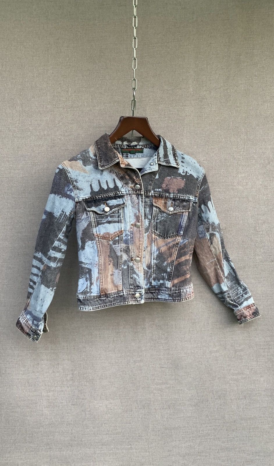 Katharine Hamnett London 90’s Katherine Hamnett printed denim jacket Size US S / EU 44-46 / 1 - 1 Thumbnail