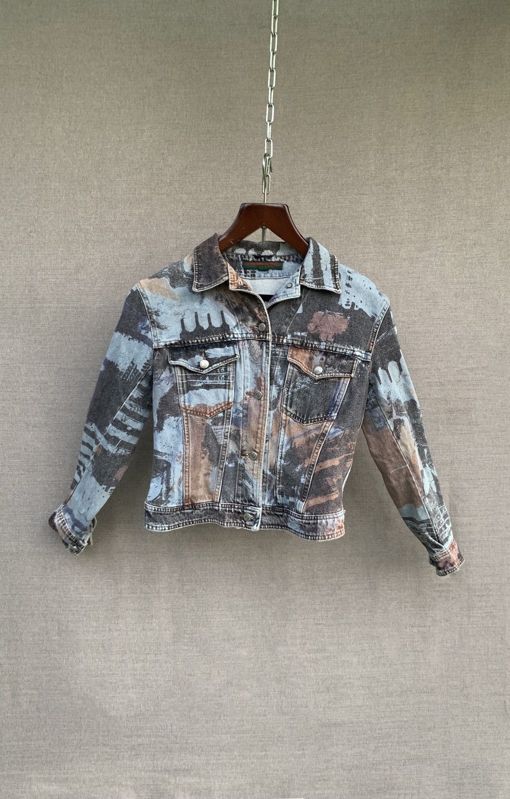 Katharine Hamnett London 90’s Katherine Hamnett printed denim jacket Size US S / EU 44-46 / 1 - 3 Thumbnail