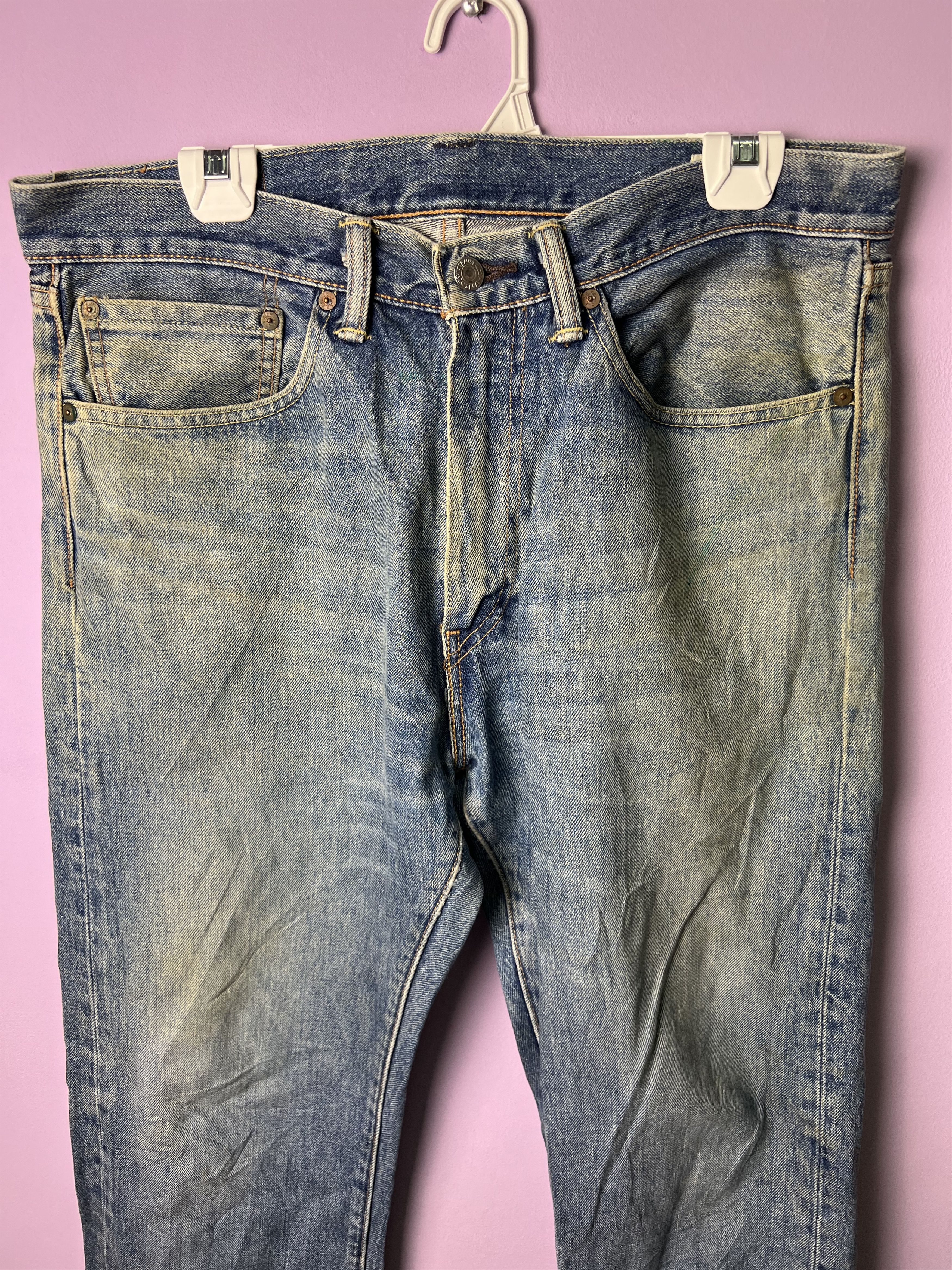 Levi's 🔥Rare Vintage Levi’s White Oak Distressed Denim Size US 35 - 6 Thumbnail