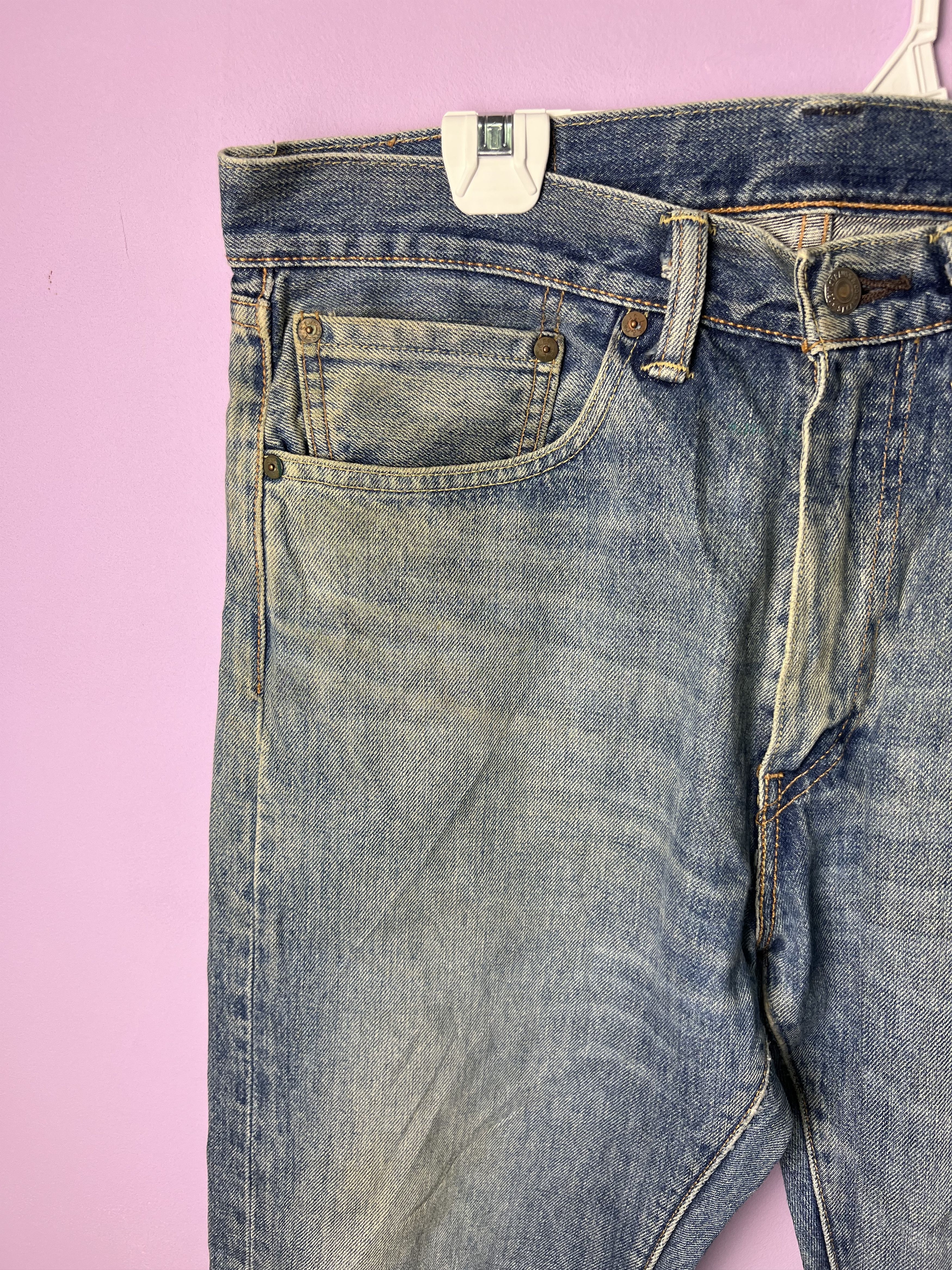 Levi's 🔥Rare Vintage Levi’s White Oak Distressed Denim Size US 35 - 5 Thumbnail