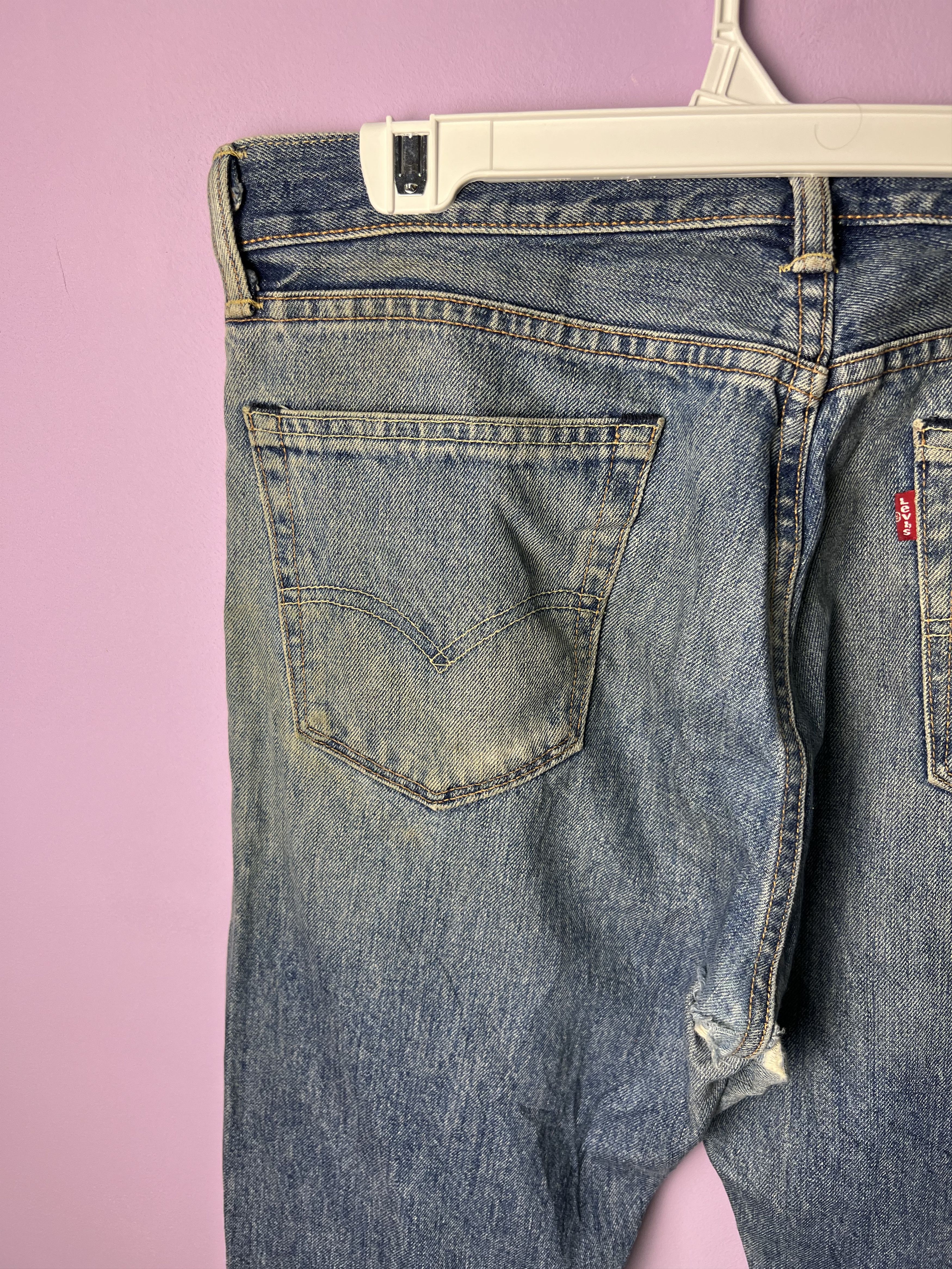 Levi's 🔥Rare Vintage Levi’s White Oak Distressed Denim Size US 35 - 12 Thumbnail