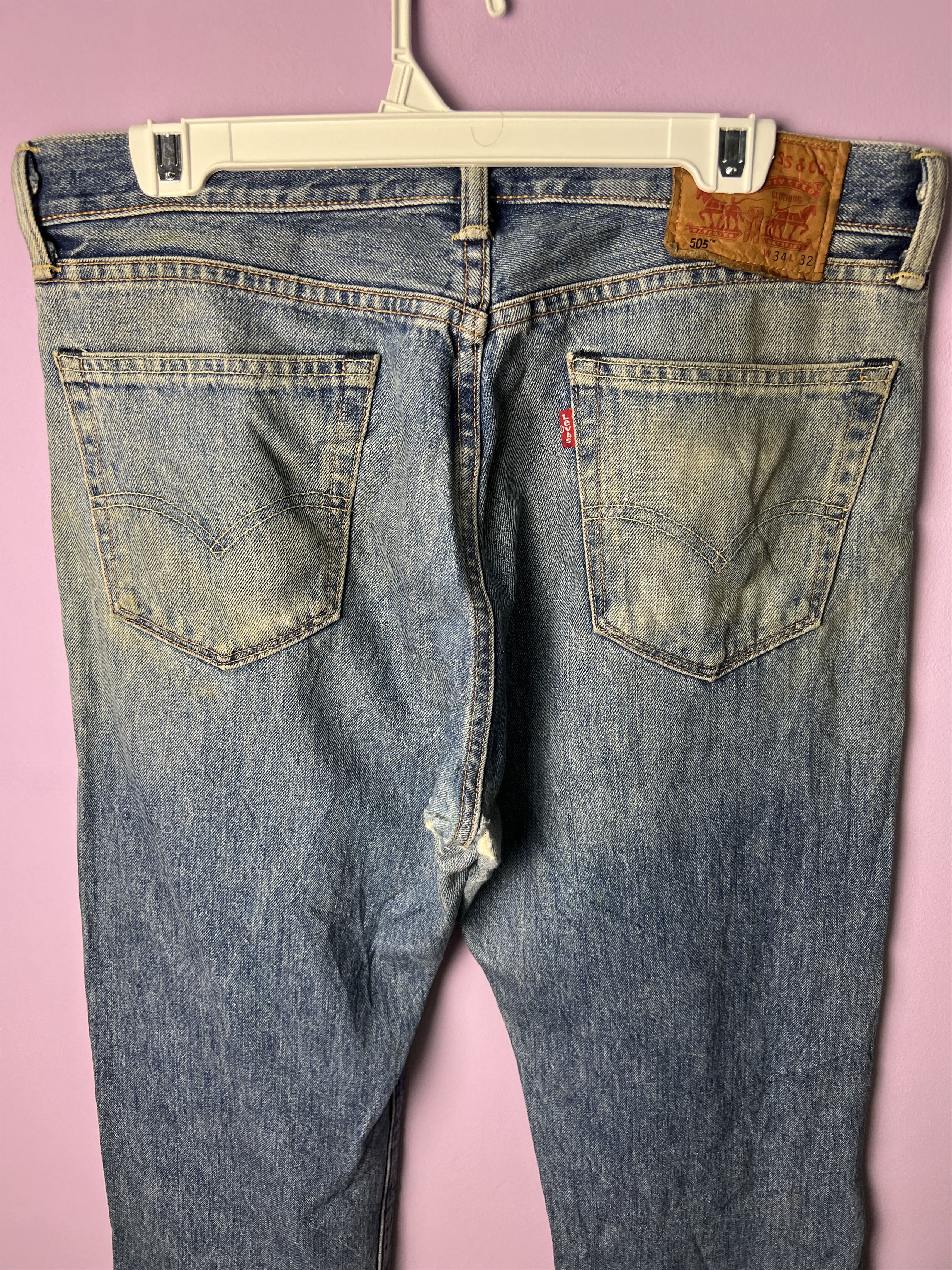 Levi's 🔥Rare Vintage Levi’s White Oak Distressed Denim Size US 35 - 13 Thumbnail