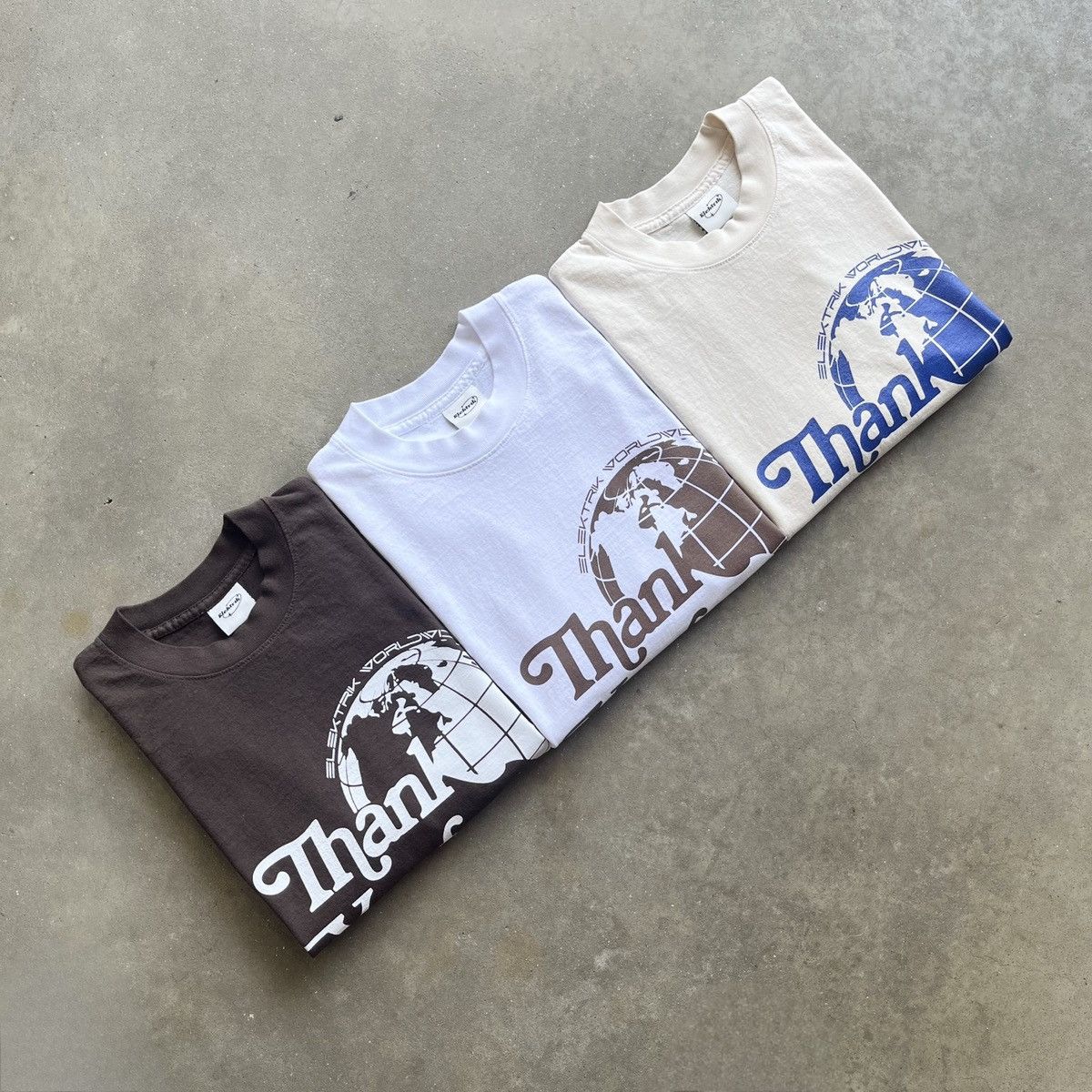 Designer × Vintage Elektrik ‘Thank You’ Logo Cream Graphic Vintage Skate Tee Size US L / EU 52-54 / 3 - 3 Thumbnail