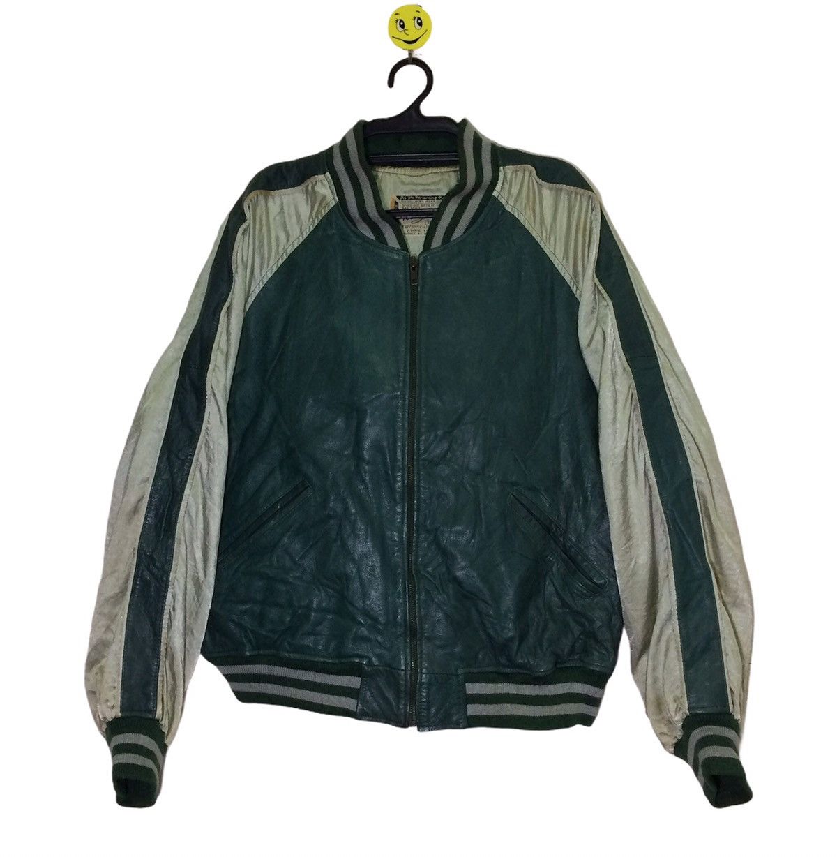 Vintage 70s Vintage News Selection Real Leather Jacket Bomber Zippe Size US L / EU 52-54 / 3 - 7 Thumbnail